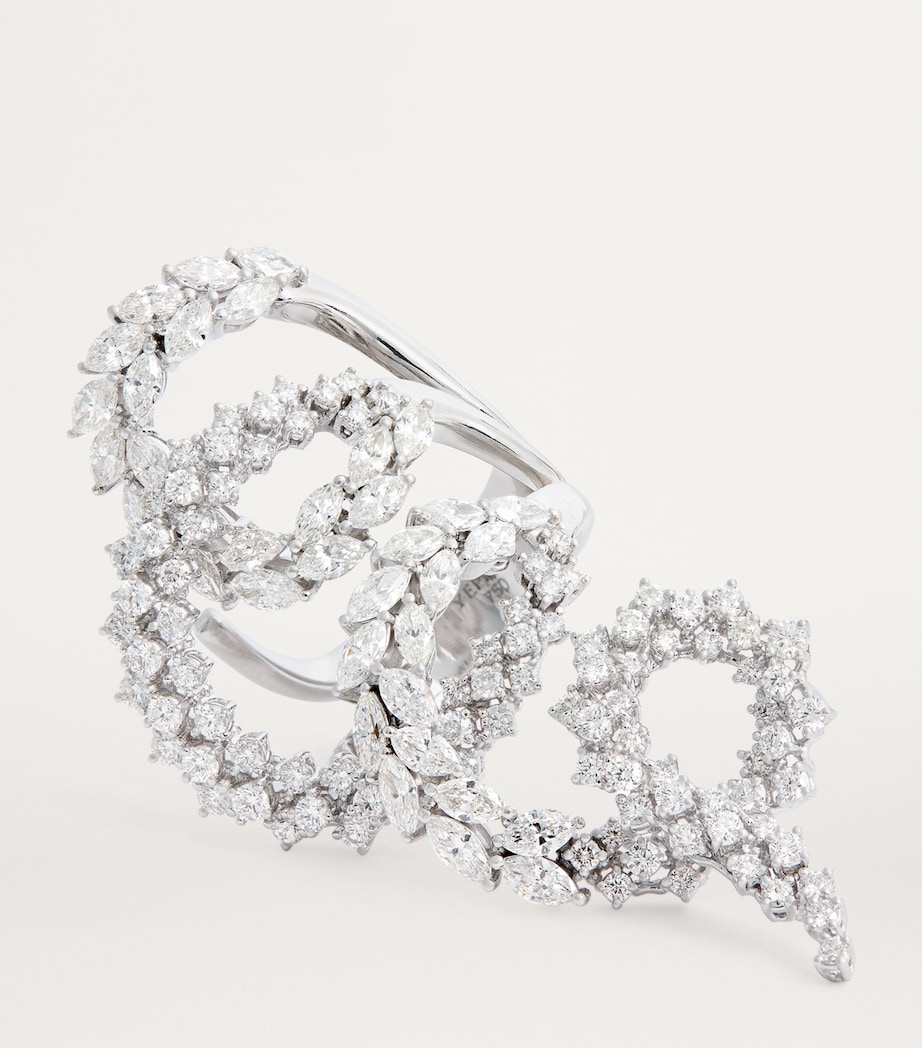 White Gold and Diamond Y-Not Ring (Size 54) WHITE GOLD Image 6