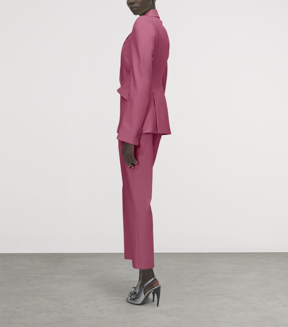 McQueen Womens Wool Single-Breasted Jacket Image 4