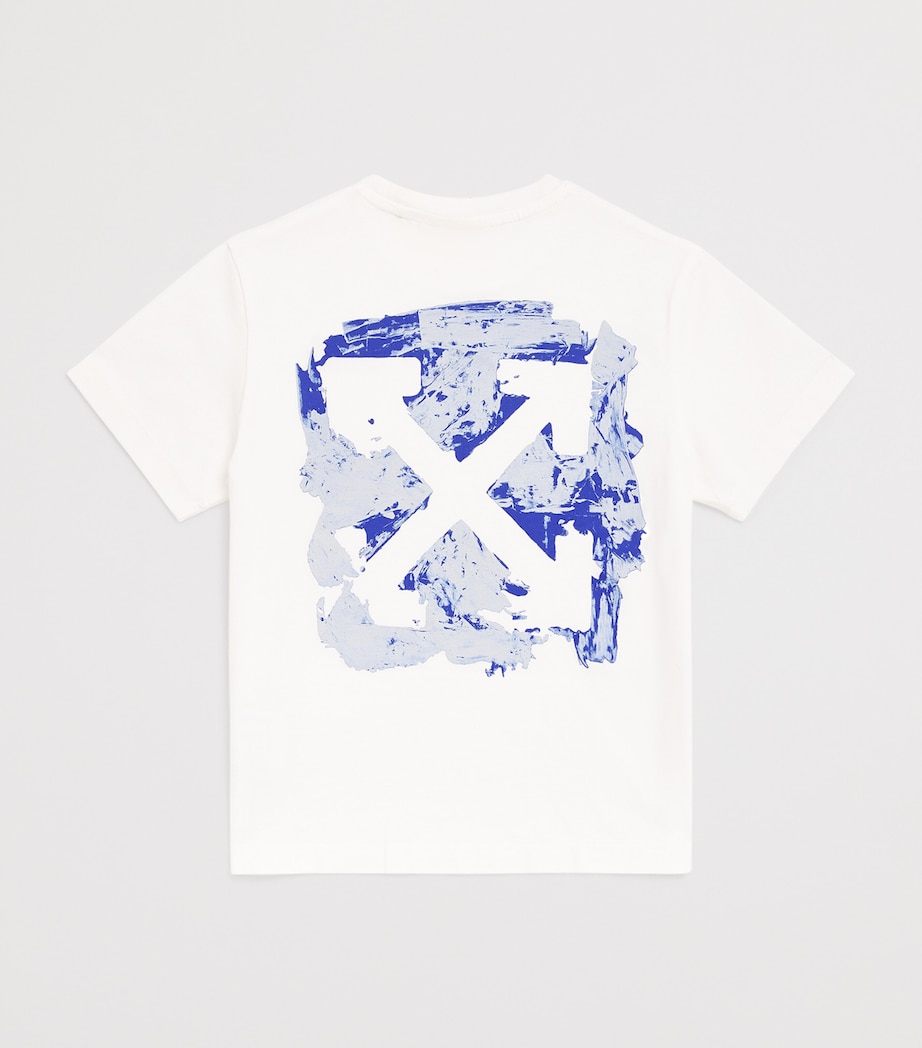 Arrow Acrylic Logo T-Shirt (4-12 Years) 145WHITE-BLUE Image 2