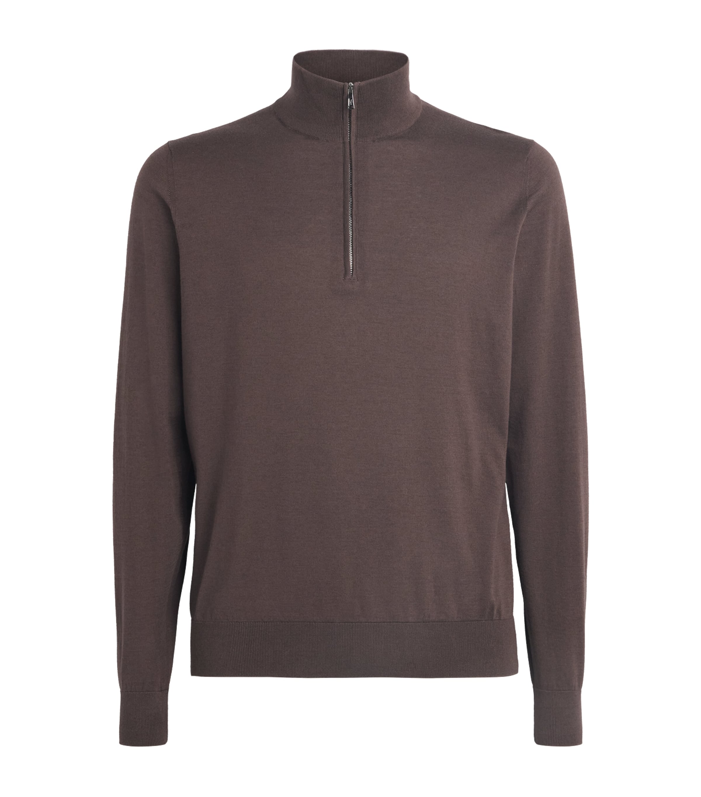 Fioroni Cashmere Mens Sea Island Cotton-Cashmere Quarter-Zip Sweater Image 1