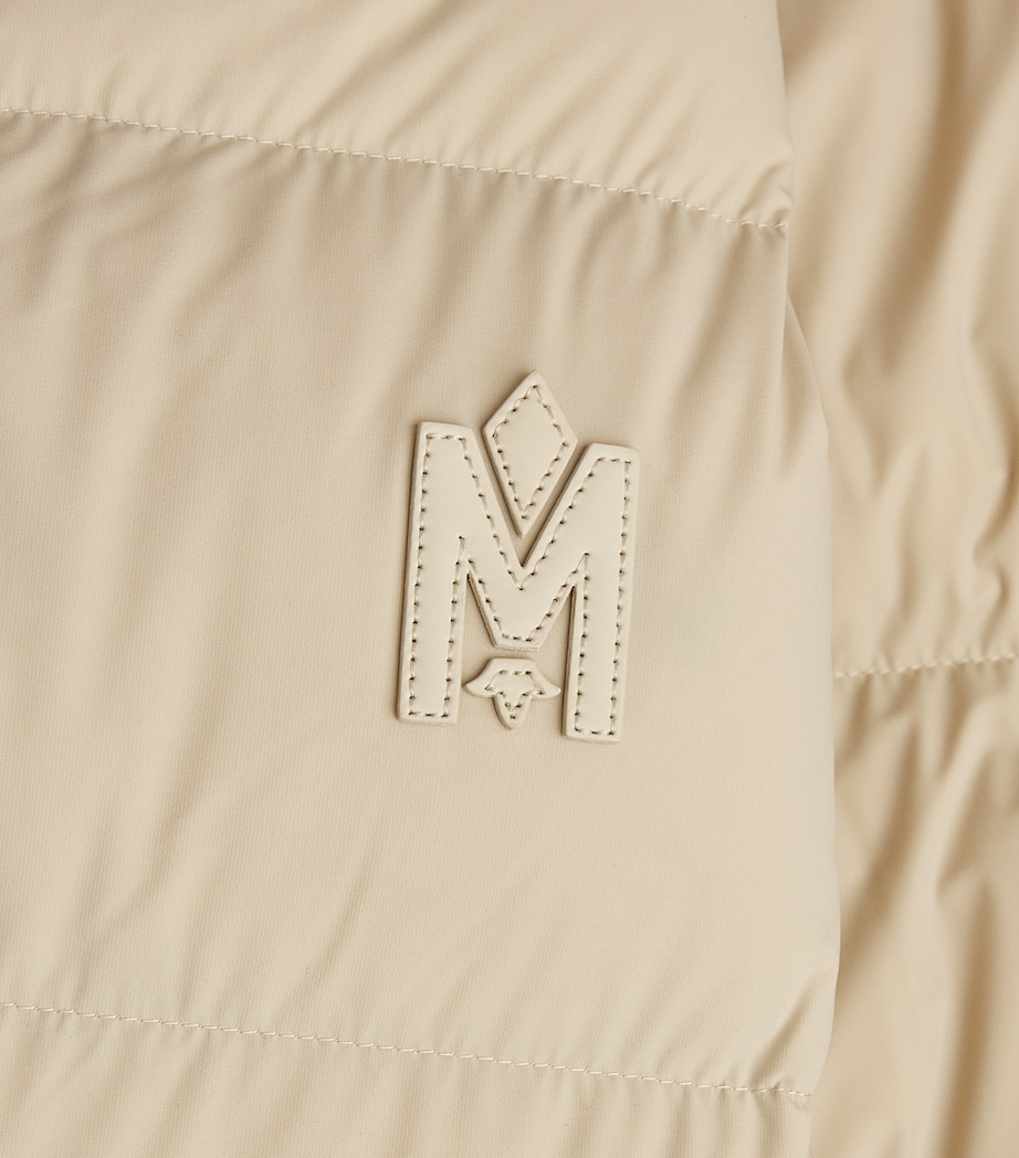 Down Leather-Trim Parka TRENCH NATURAL Image 5