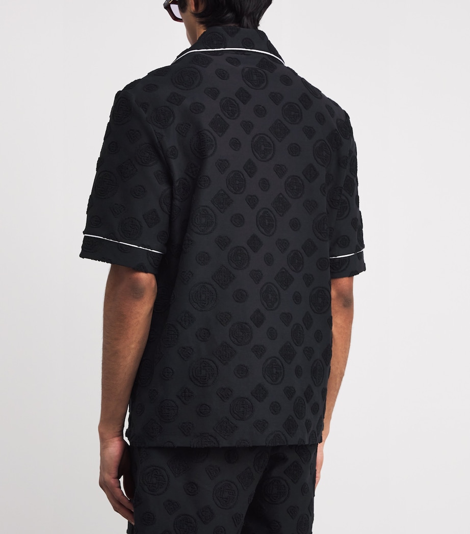 Towelling Monogram Shirt BLACK Image 4