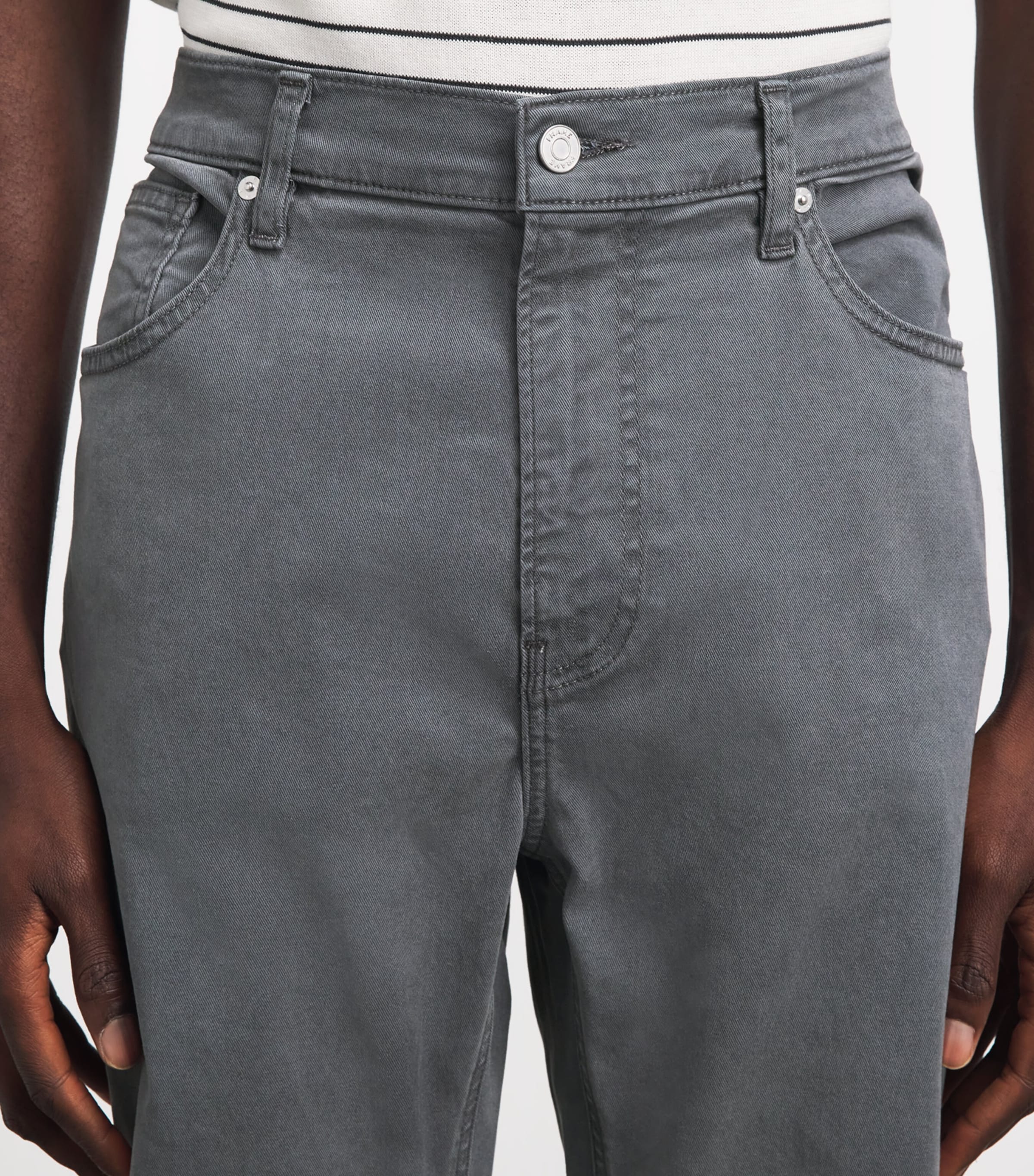 FRAME Mens The Modern Straight Jeans Swgy Shadow Grey Image 3