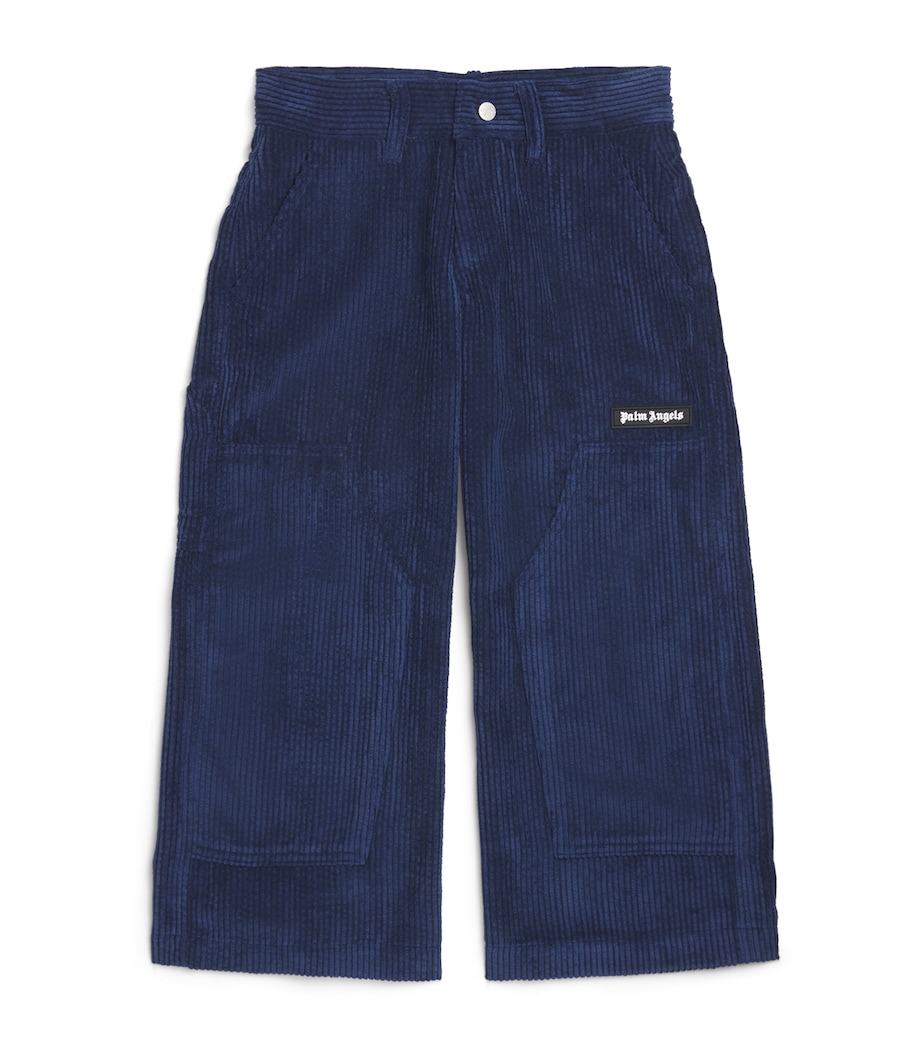 Corduroy Trousers (4-12+ Years) 4603NAVY BLUE-OFFW Image 1