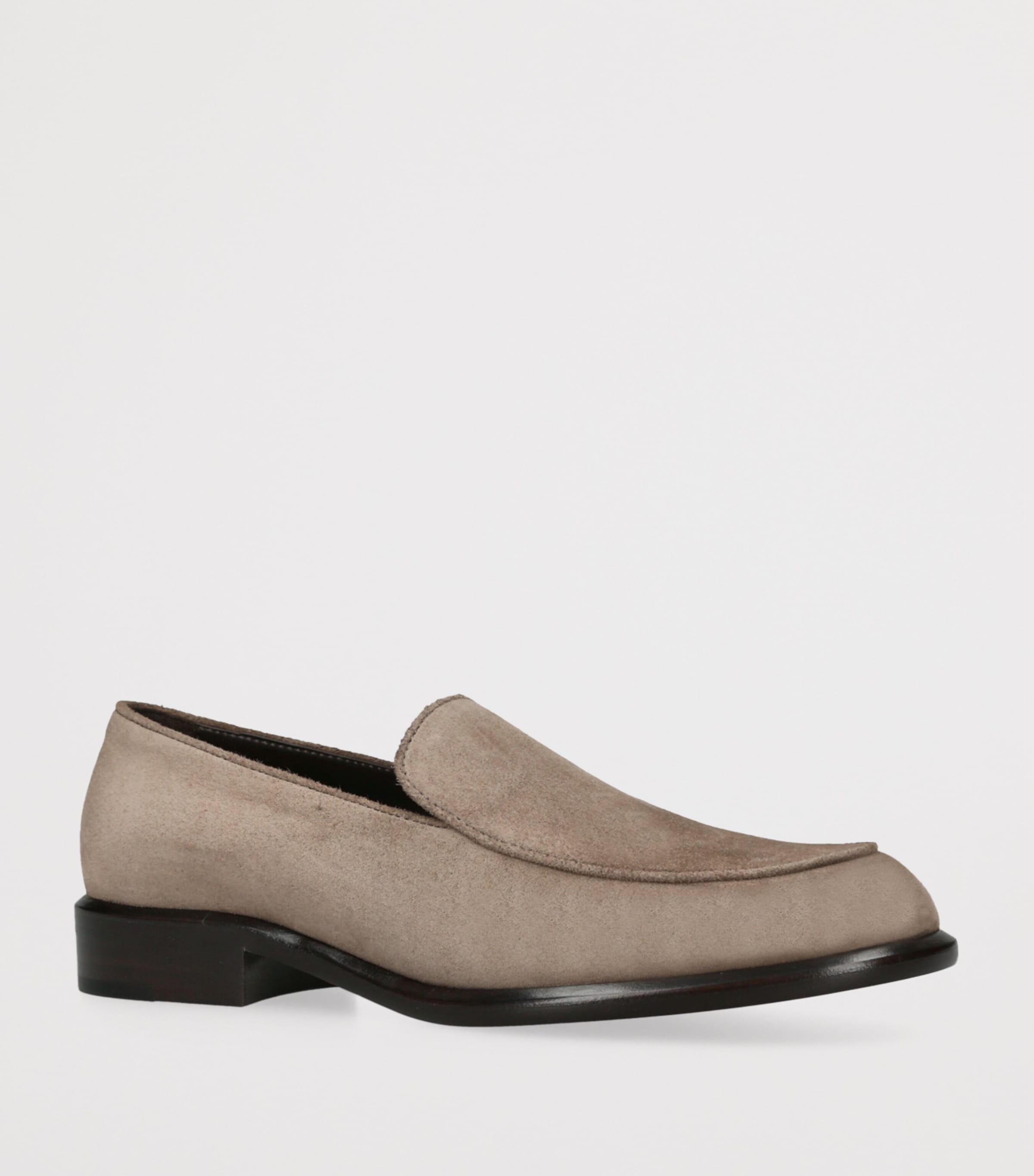 Khaite Womens Suede Miles Loafers 35 Grey Image 3