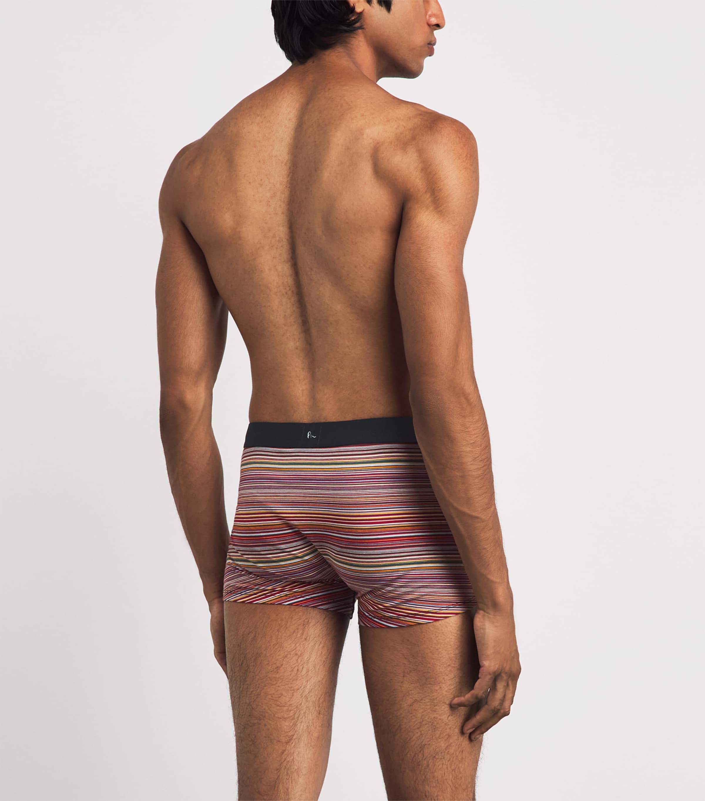 Paul Smith Mens Stretch-Organic Cotton Signature Stripe Trunks Coloured Image 3