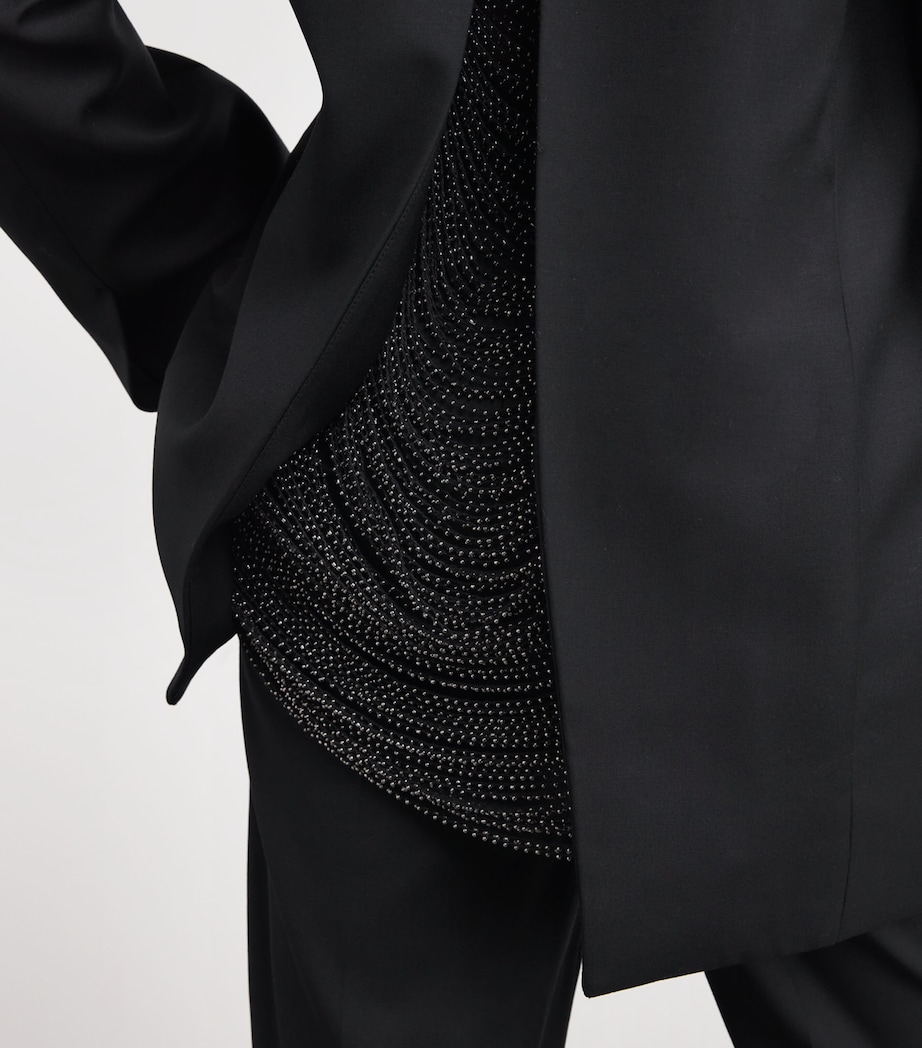 Wool-Blend Edie Blazer BLACK DBLK Image 6