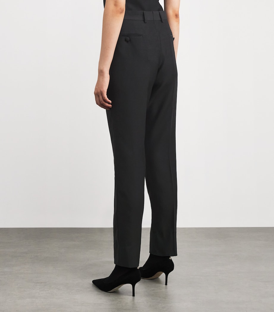 Wool-Silk Slim Trousers 1000 Image 4