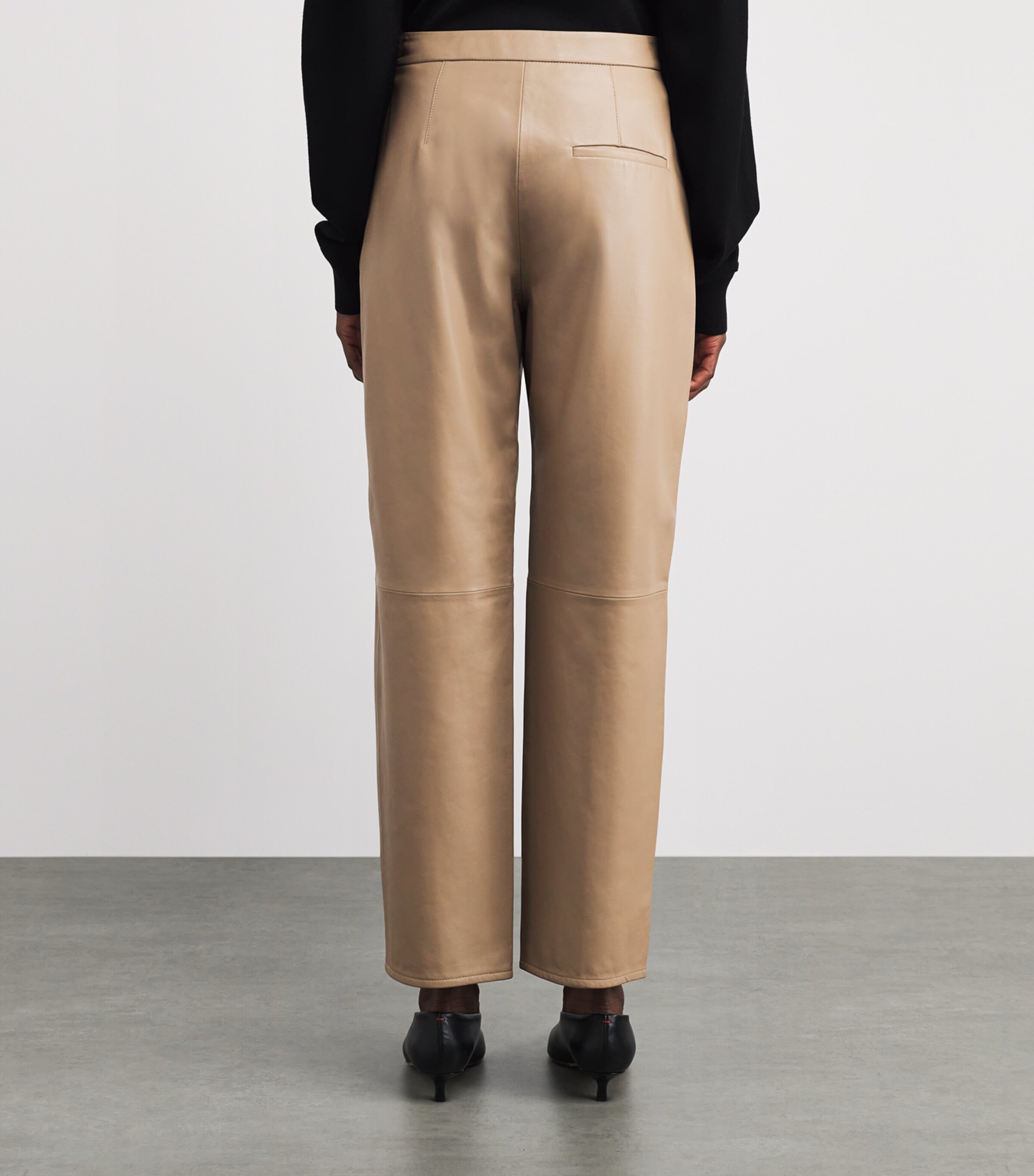 Yves Salomon Womens Lambskin Straight Tailored Trousers Image 5