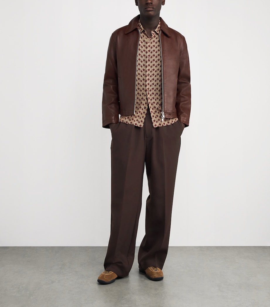 Jersey Wide-Leg Trousers CHOCOLATE Image 2