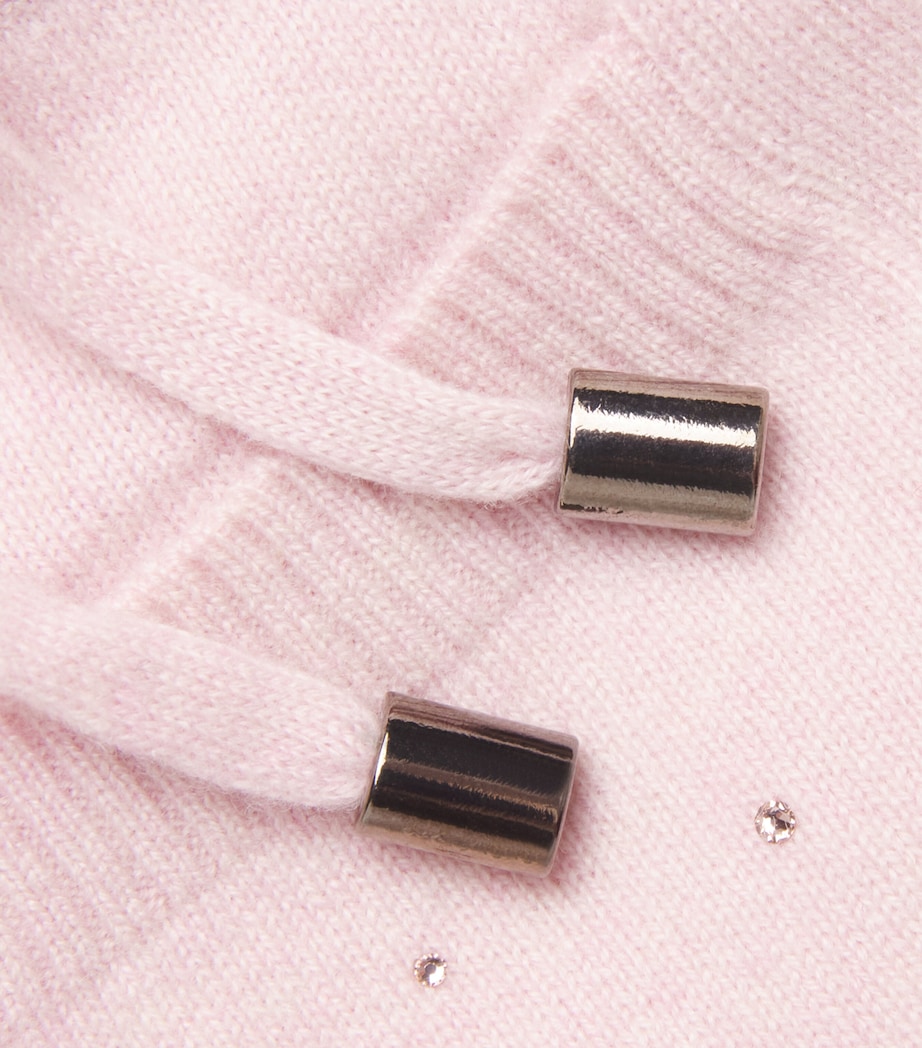 Cashmere Crystal-Embellished Sweatpants PINK SORBET/VIN Image 5