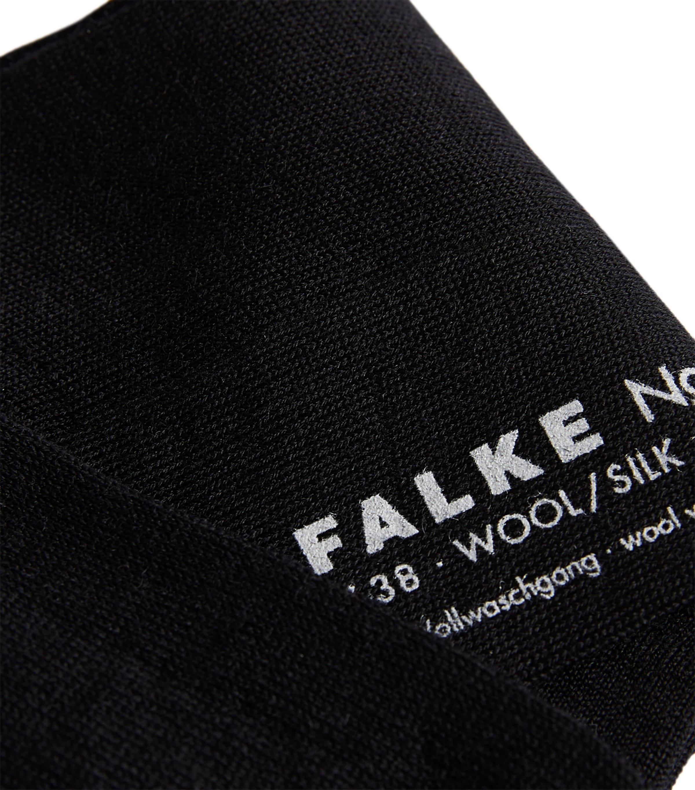Falke Womens Wool-Silk Rich No.3 Socks Black Image 2