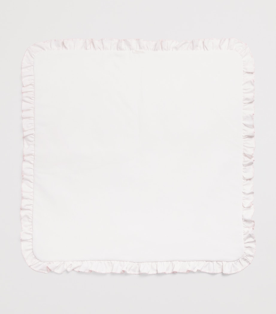 Patachou Cotton Ruffled Floral Blanket (80cm x 80cm) Flrl Prnt Image 2
