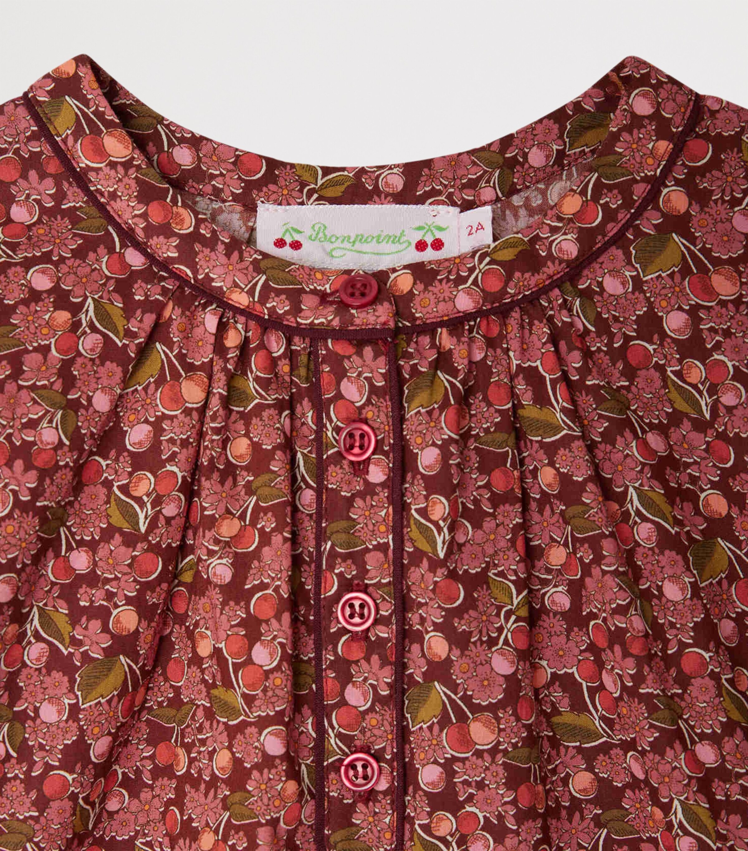 Organic Cotton Liberty Print Saxo Blouse (6-18 Months) IM GRENADINE Image 3