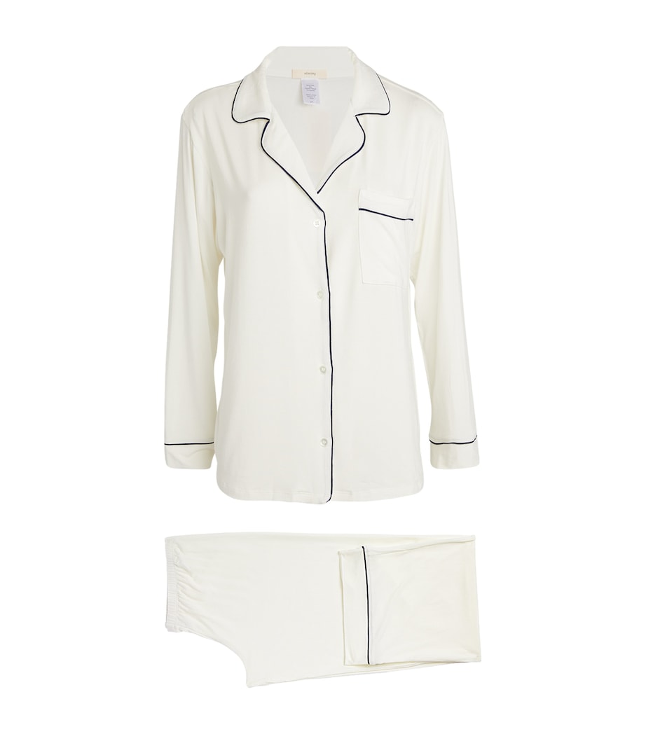 Gisele Pyjama Set PURE IVORY/NAVY Image 1