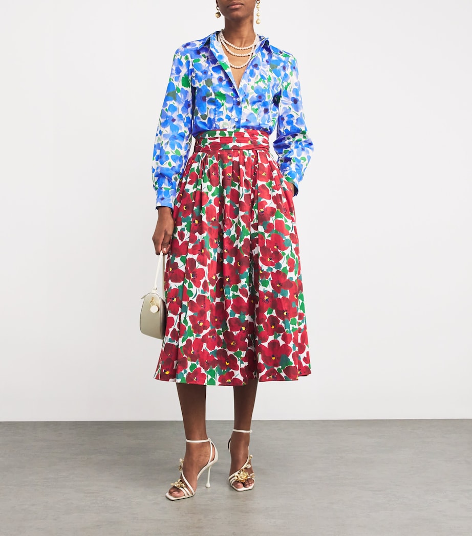 Cotton Floral Shirt 172 DELPHINIUM MULT Image 2