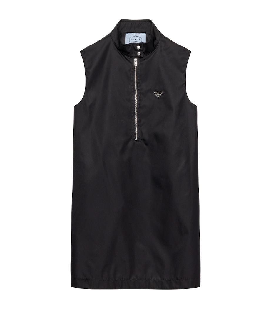 Prada Womens Re-Nylon Sleeveless Mini Dress Black Image 1