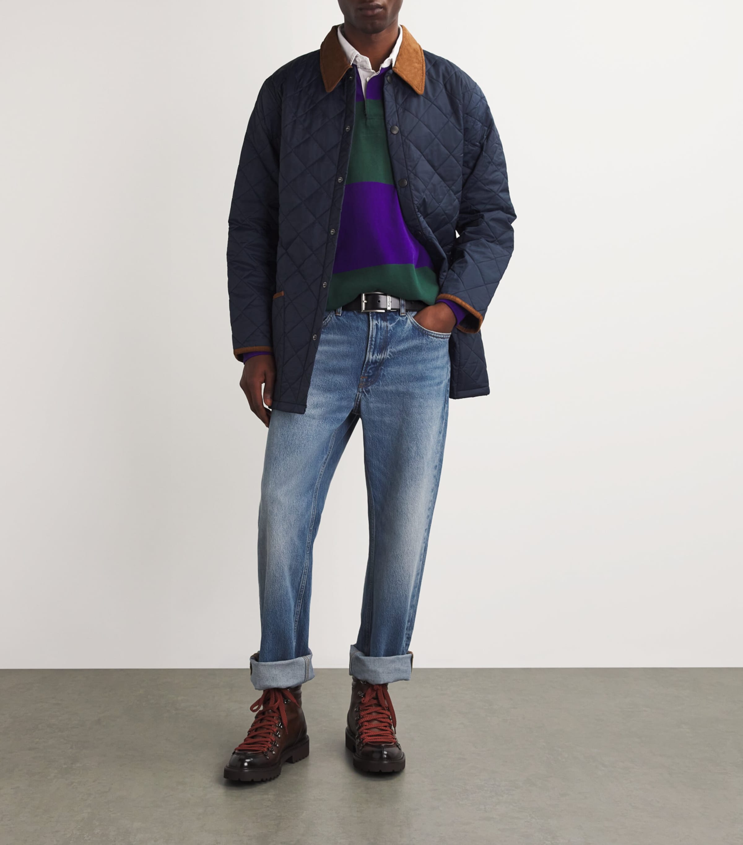 Leather Reversible Belt BLACK/CHESTNUT BROWN Image 5