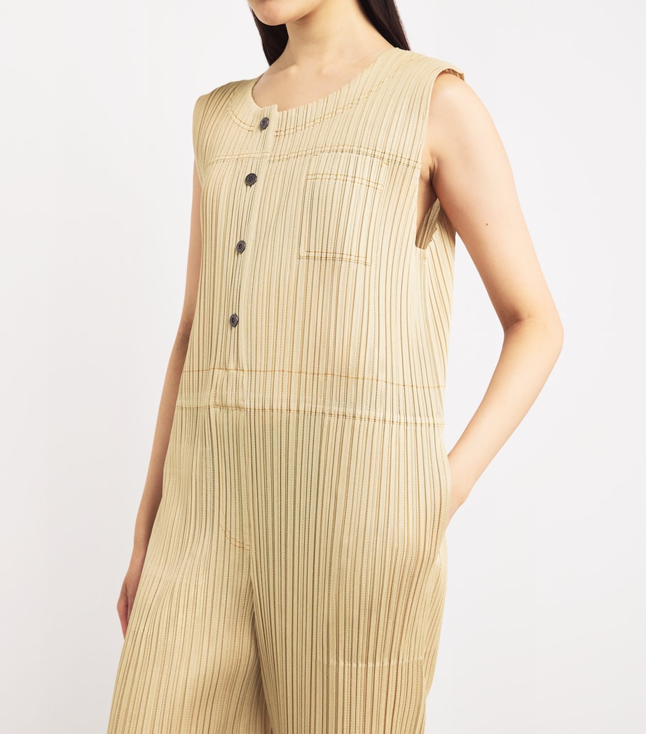 Short-Sleeve Cotton Denim Jumpsuit 41 Image 5