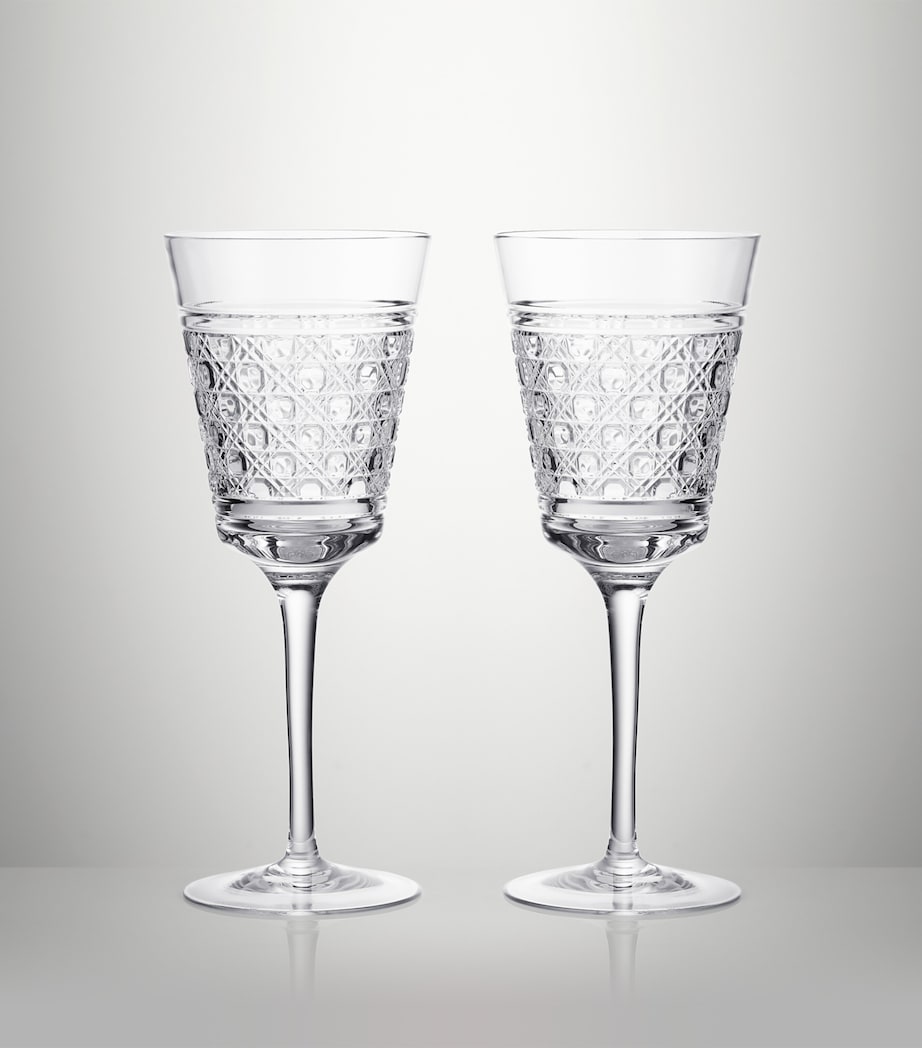 Set of 2 Crystal Red Wine Goblets (384ml) CLEAR Image 3
