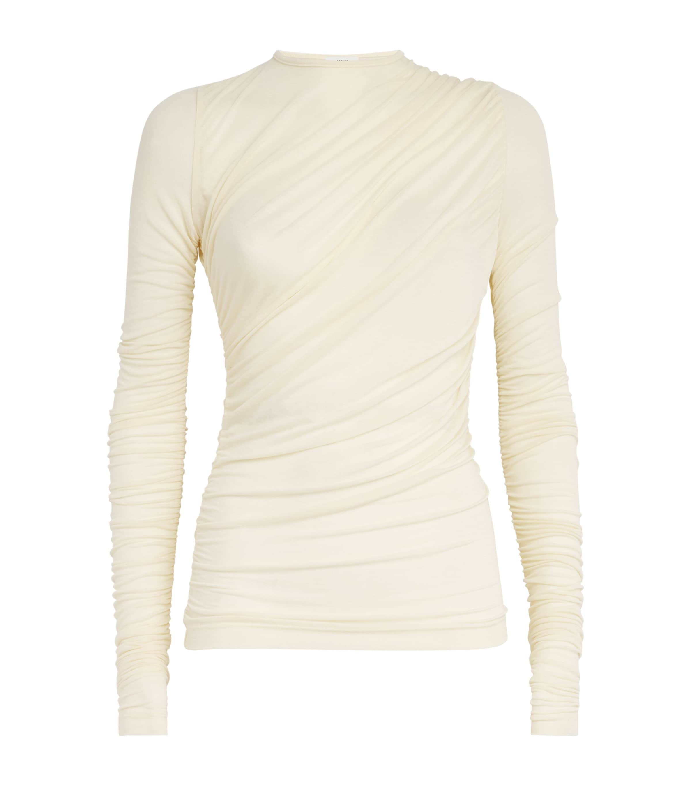 Agolde Tani Twist T-shirt In Ivory