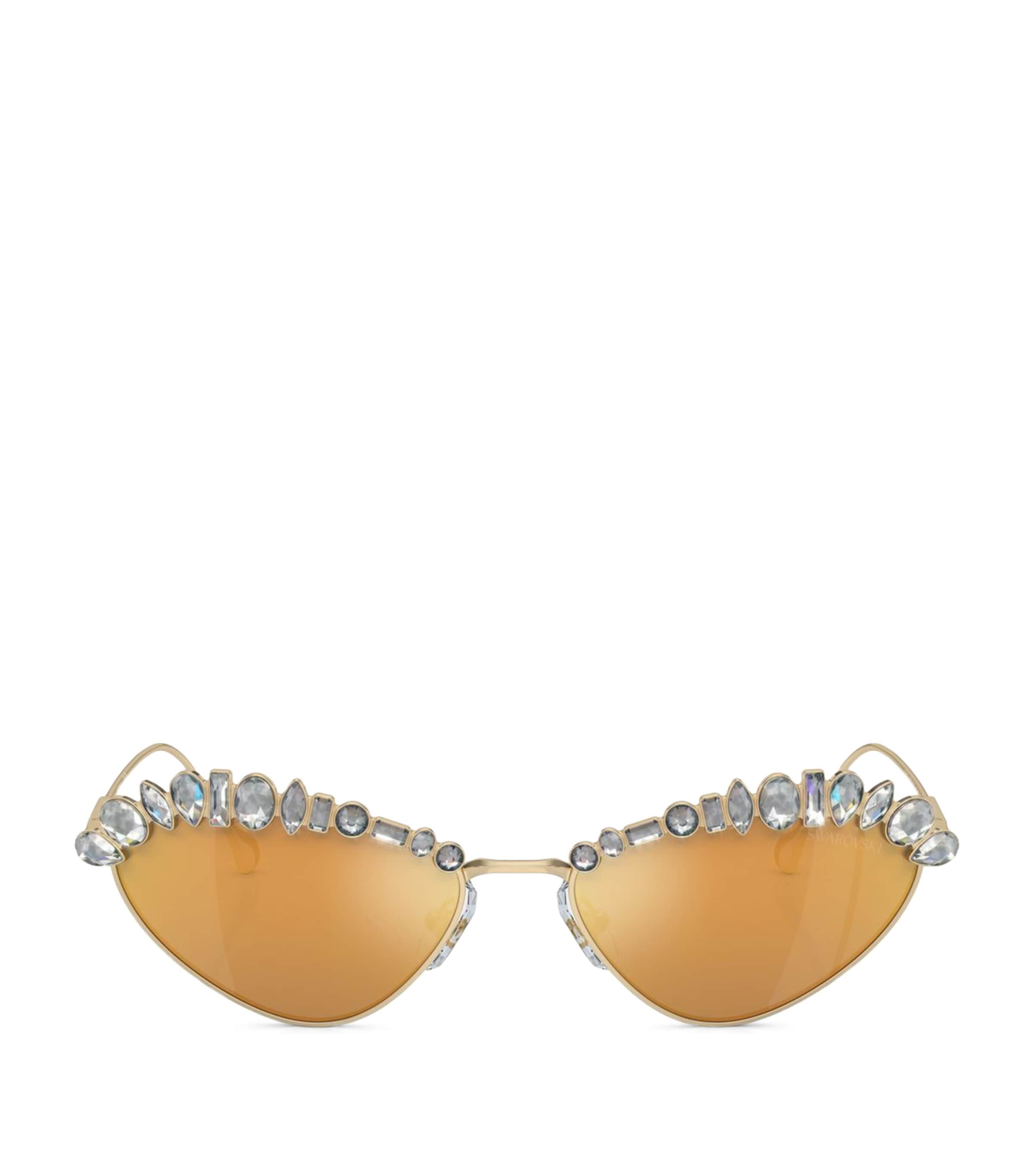 Swarovski Crystal-Embellished Cat-Eye Sunglasses | Holiday Shop | Womens | Sunglasses | Women Accessories