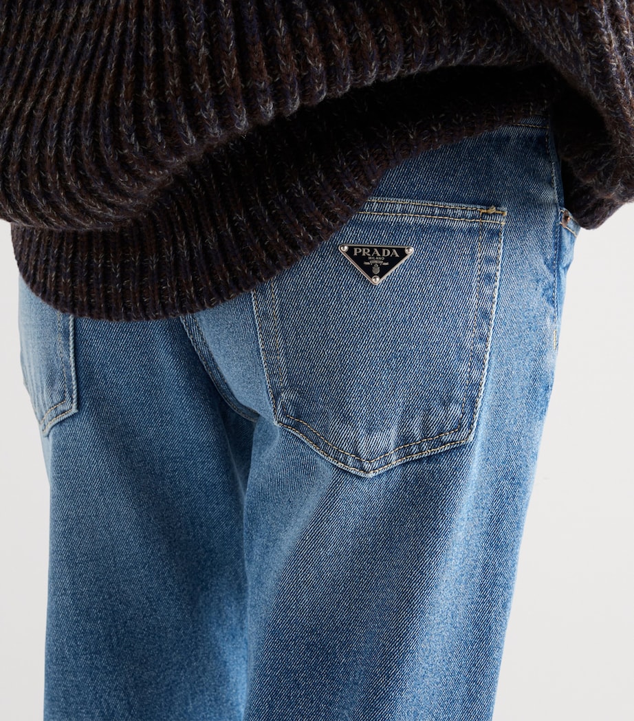 Prada Womens Low-Rise Straight Jeans Image 6