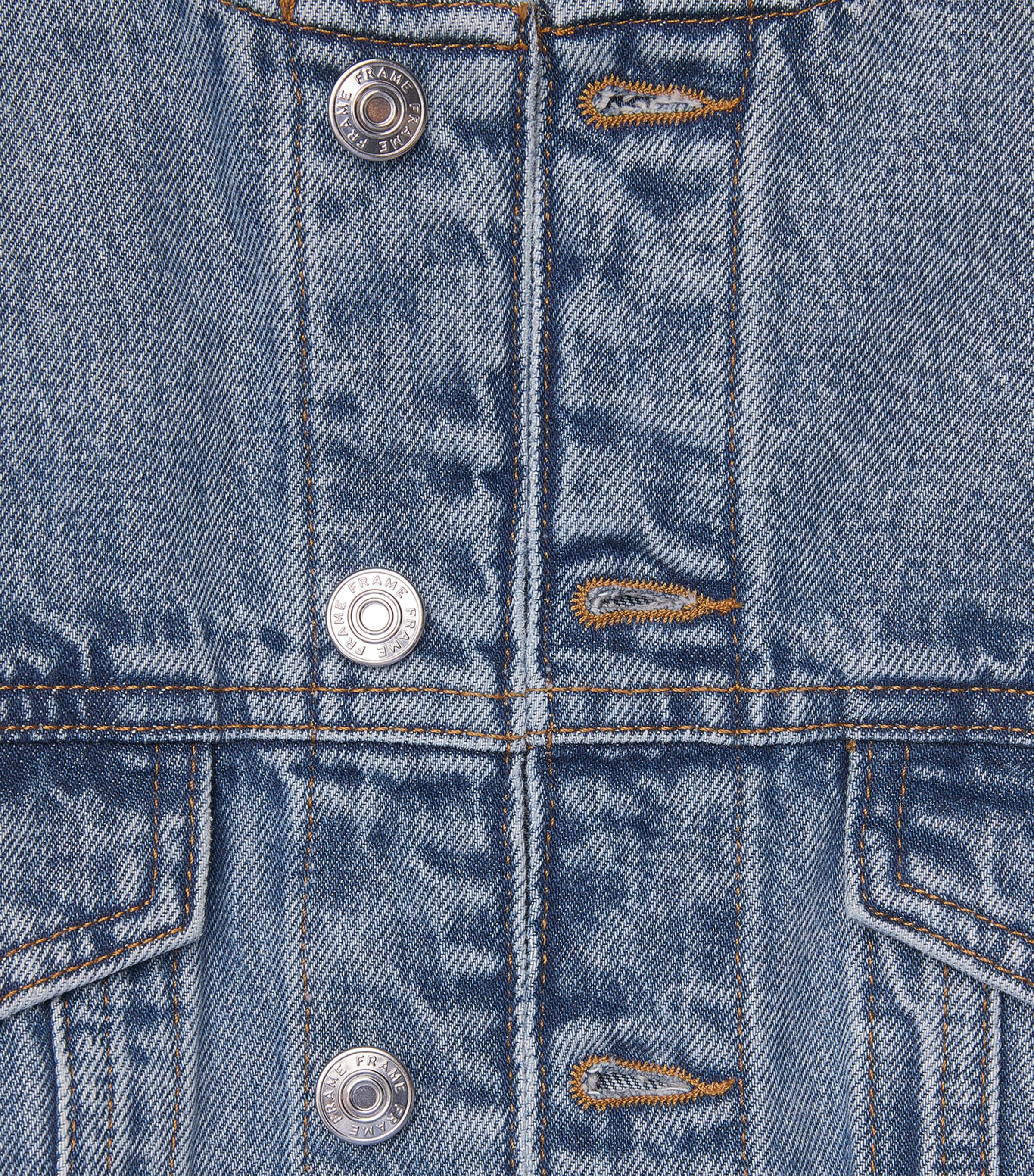 FRAME Womens Nipped Denim Jacket Umb Ria Image 6