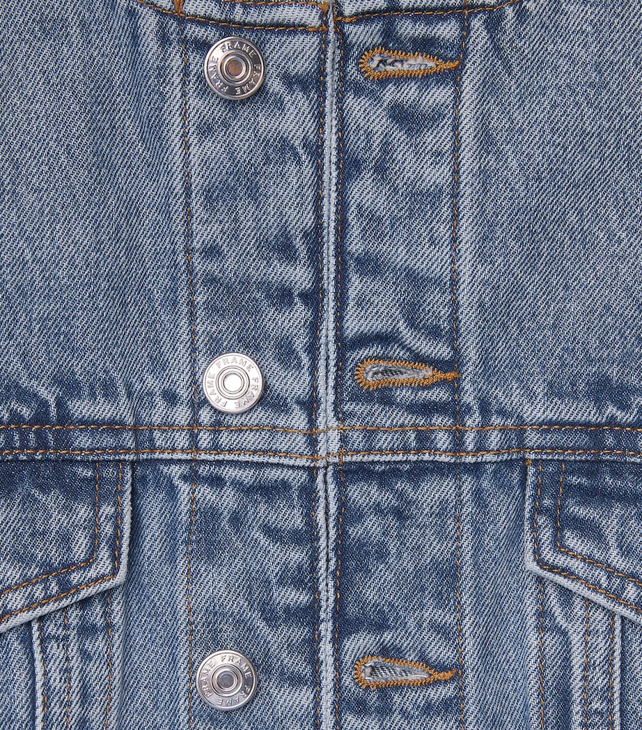 FRAME Womens Nipped Denim Jacket Umb Ria Image 6