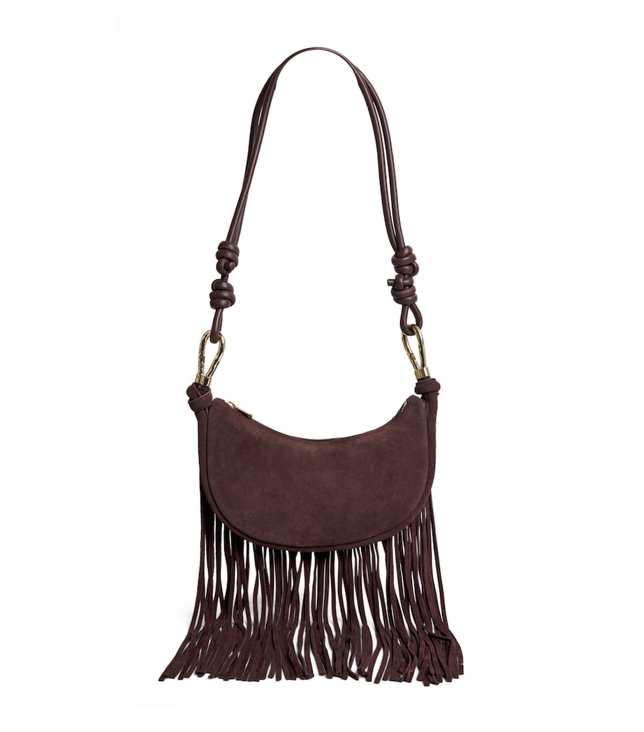 Suede Fringe Avery Cross-Body Bag CACAO Image 1