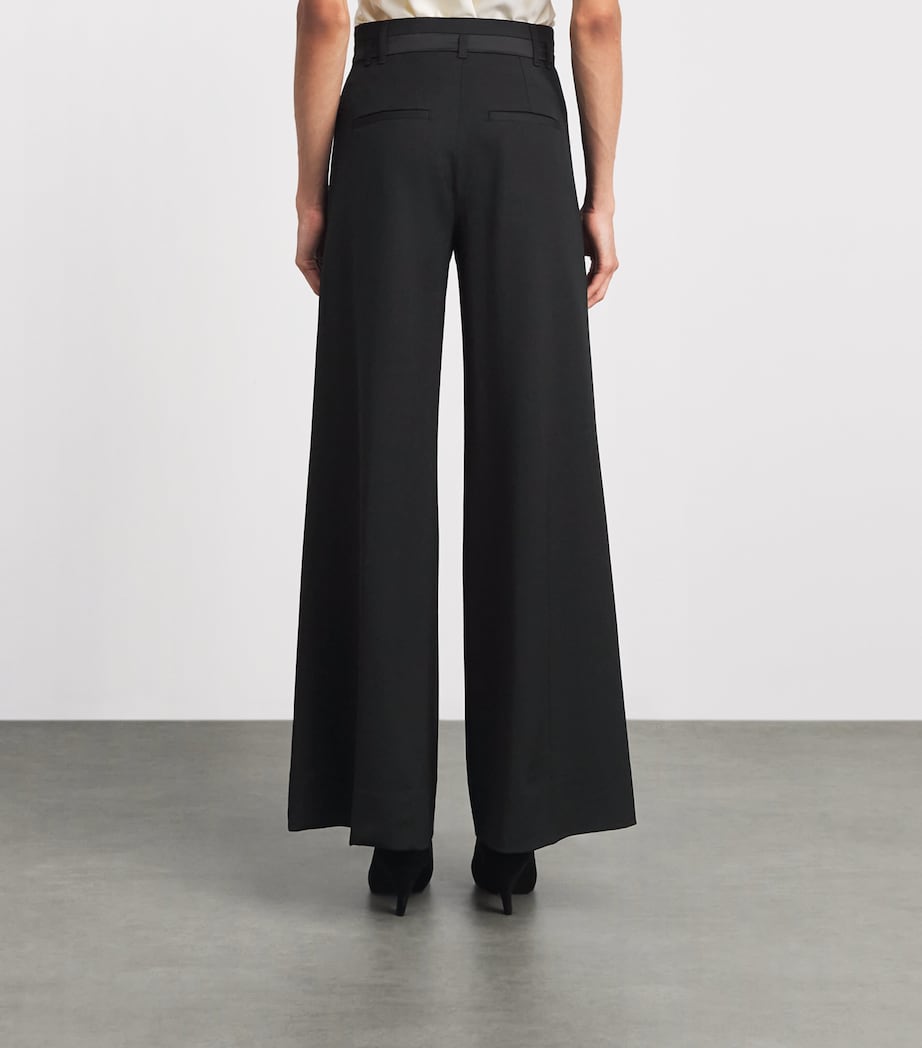 ME+EM Womens Wide-Leg Tux Trouser Black Image 5