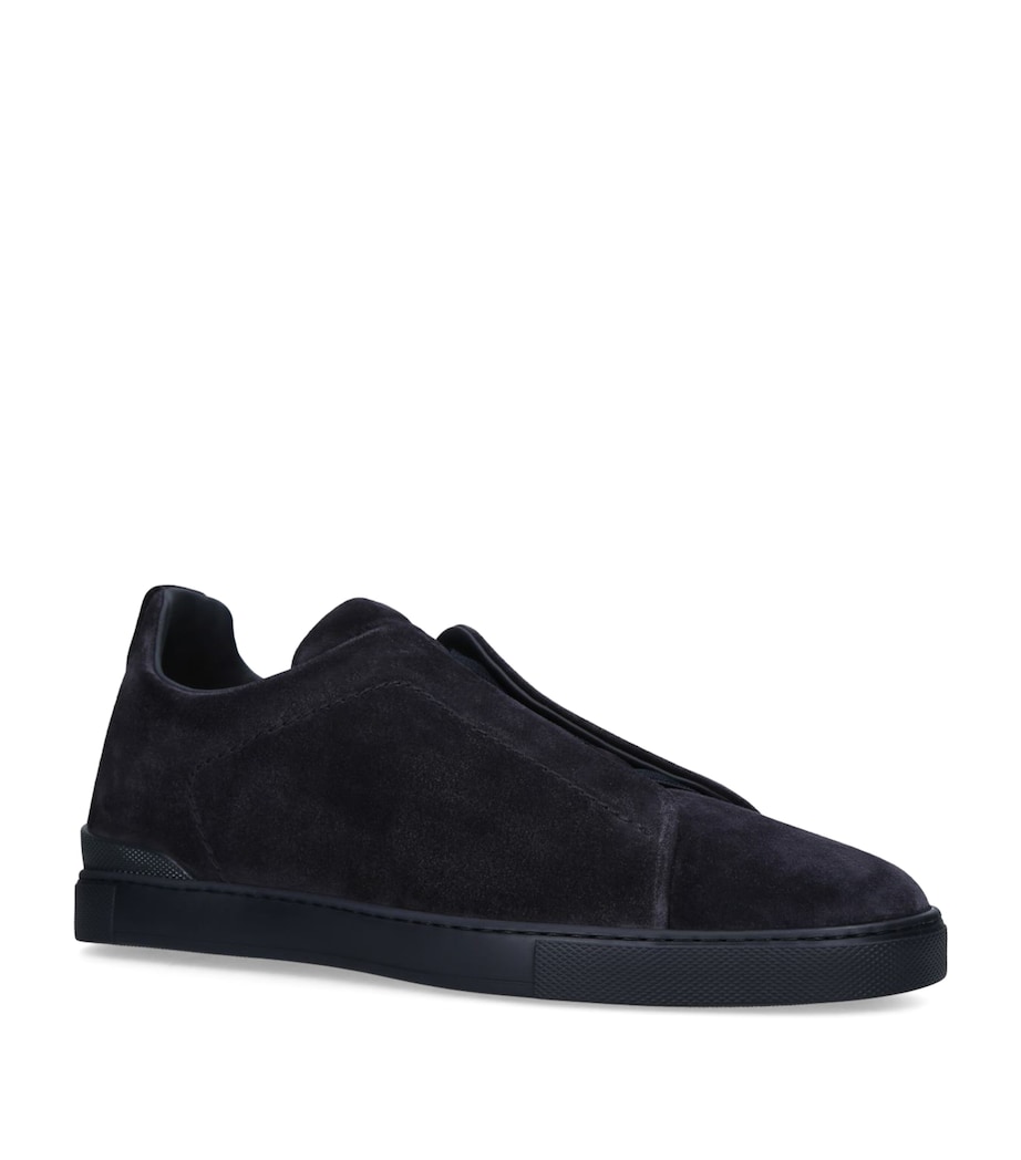 Suede Triple Stitch Sneakers NAVY Image 1