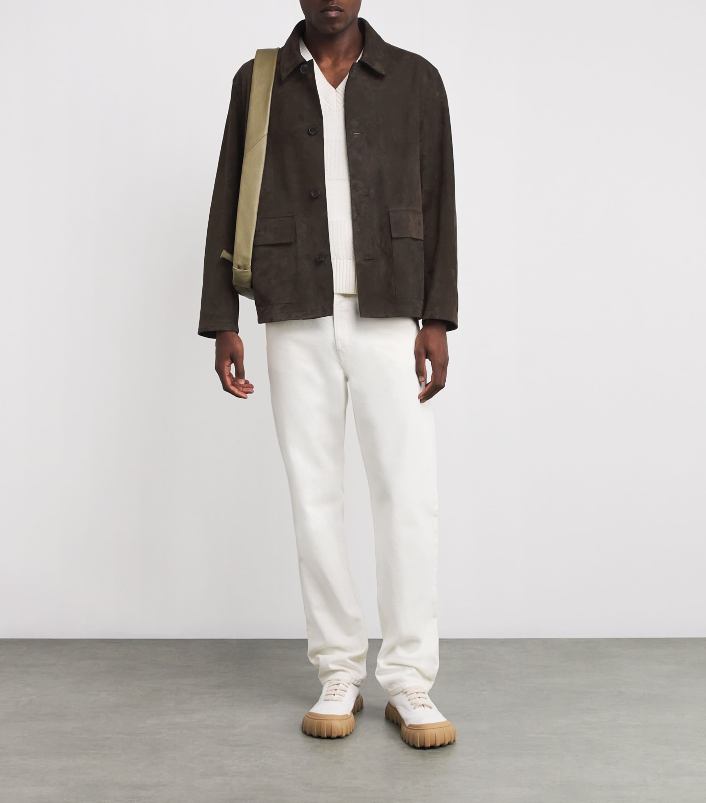 Suede Chore Shirt Jacket DARK BROWN Image 2