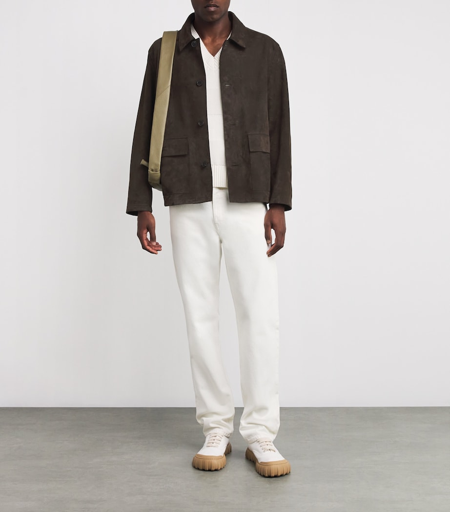 Suede Chore Shirt Jacket DARK BROWN Image 2