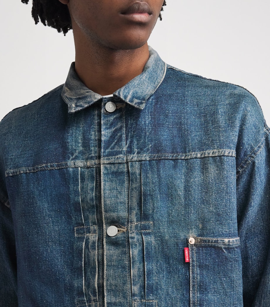 Junya Watanabe MAN Mens x Levi’s Distressed Denim Jacket Indigo Image 3