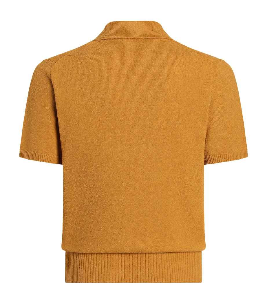 Dolce&Gabbana Mens Linen-Cotton Polo Shirt Medi Image 2