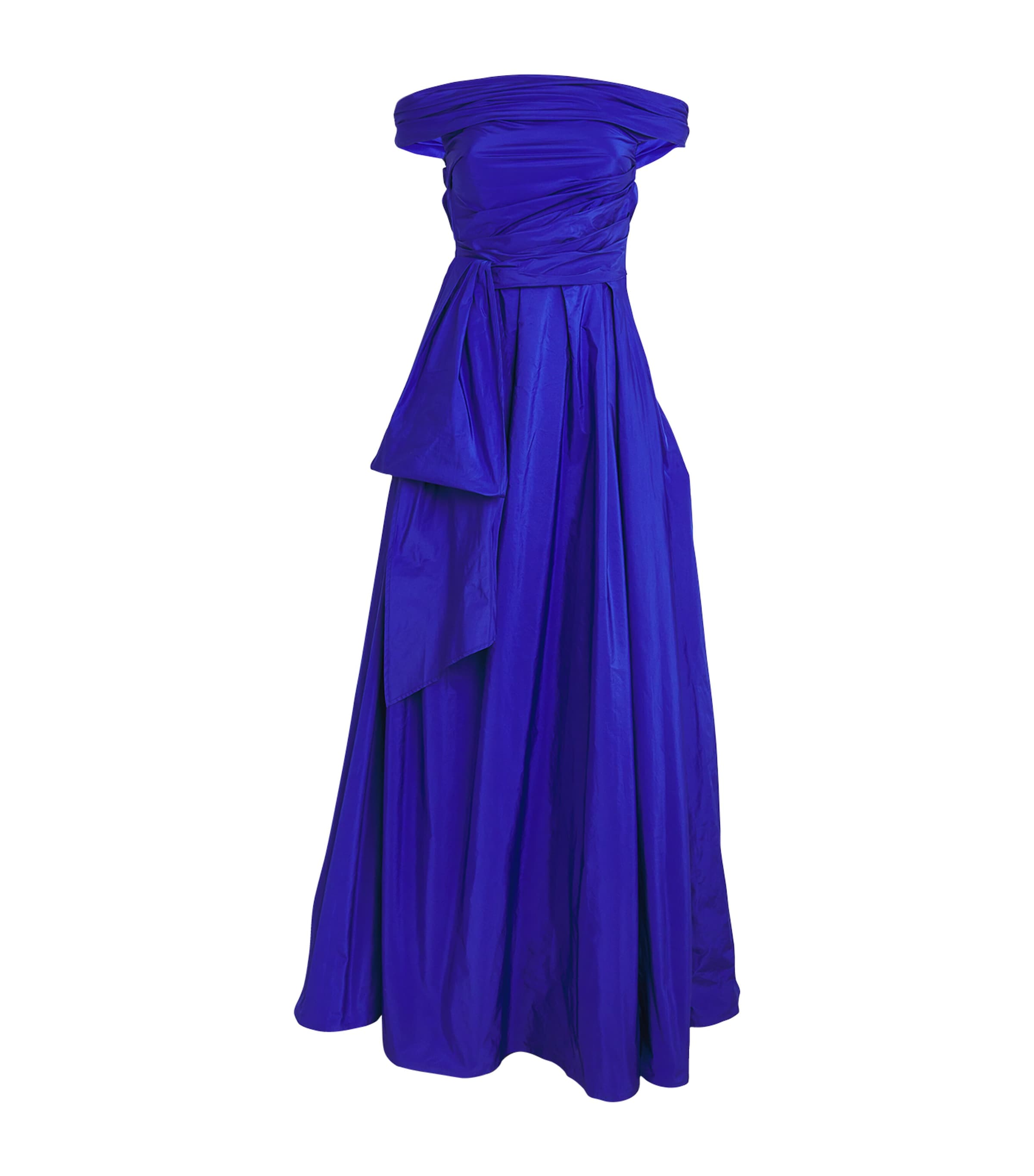 Talbot Runhof Bow-detail Mocktail Gown In Blue