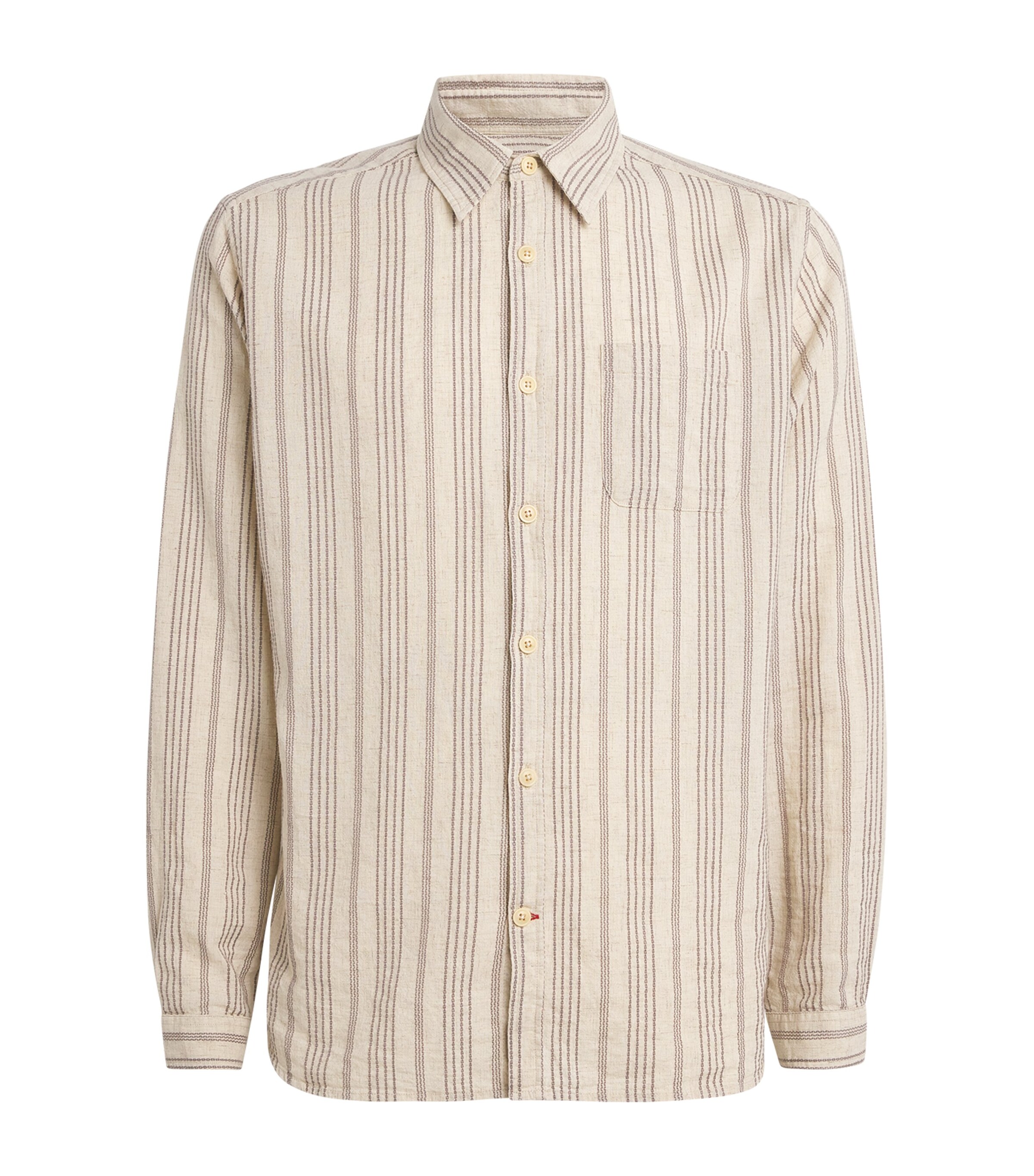 Oliver Spencer Mens Cotton-Hemp New York Special Shirt Sand Image 1