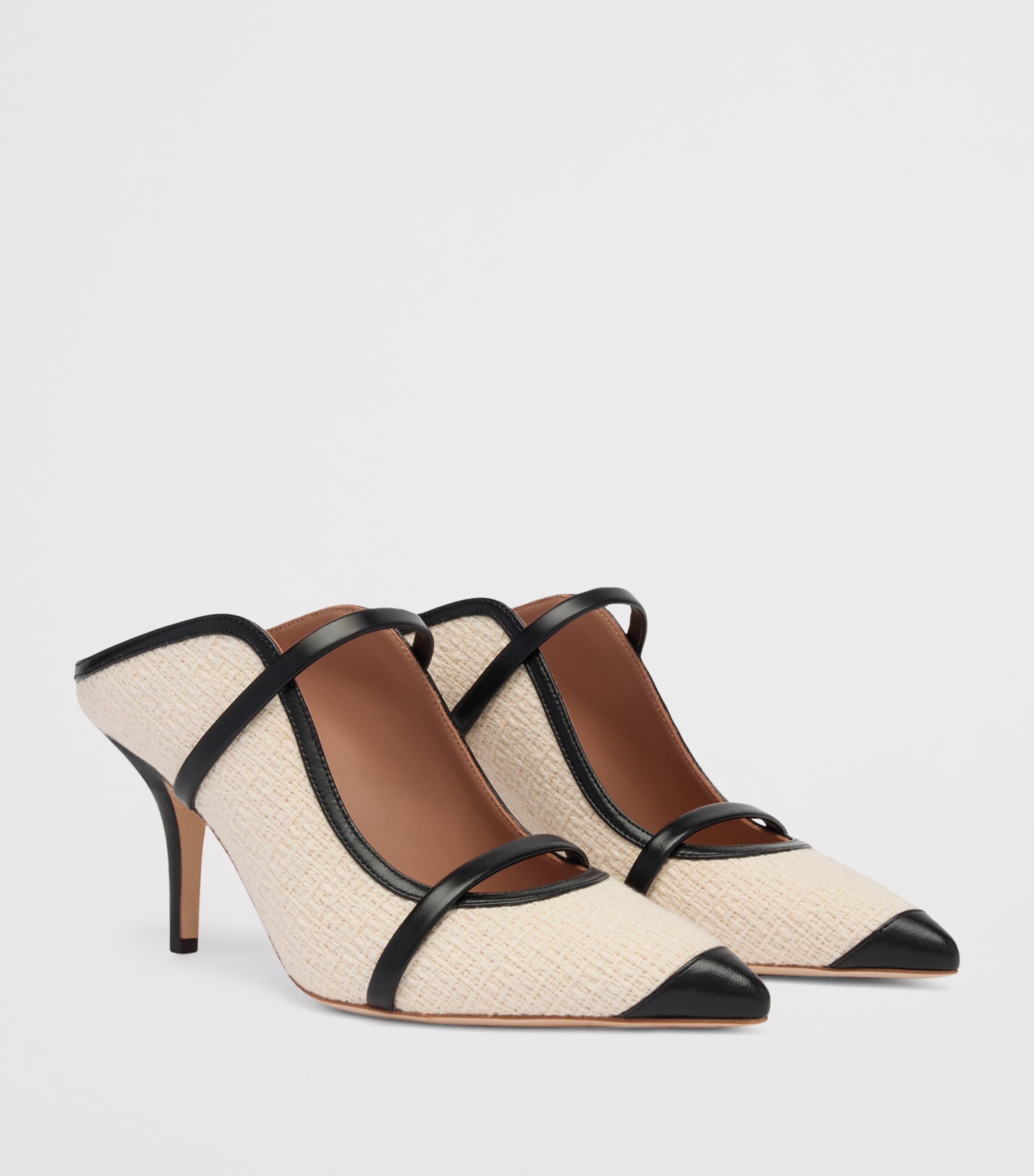 Bouclé Maureen Mules 70 CREAM Image 4