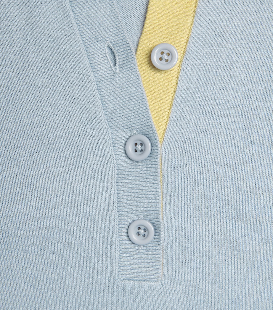 Cotton-Cashmere Polo Sweater LIGHT BLUE Image 5
