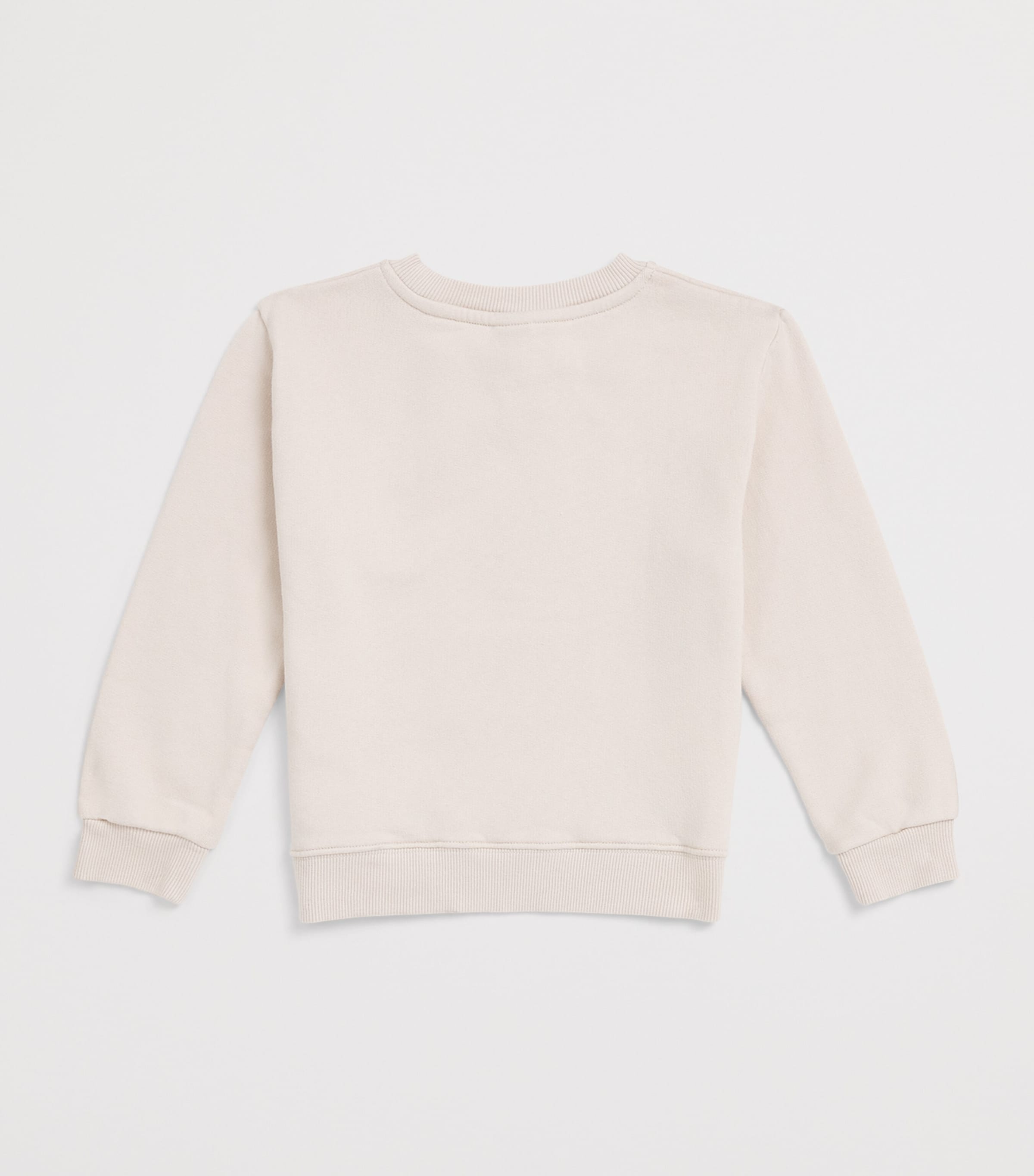 Bonton Swinging Flower Sweatshirt (2-14 Years) Milk Image 2