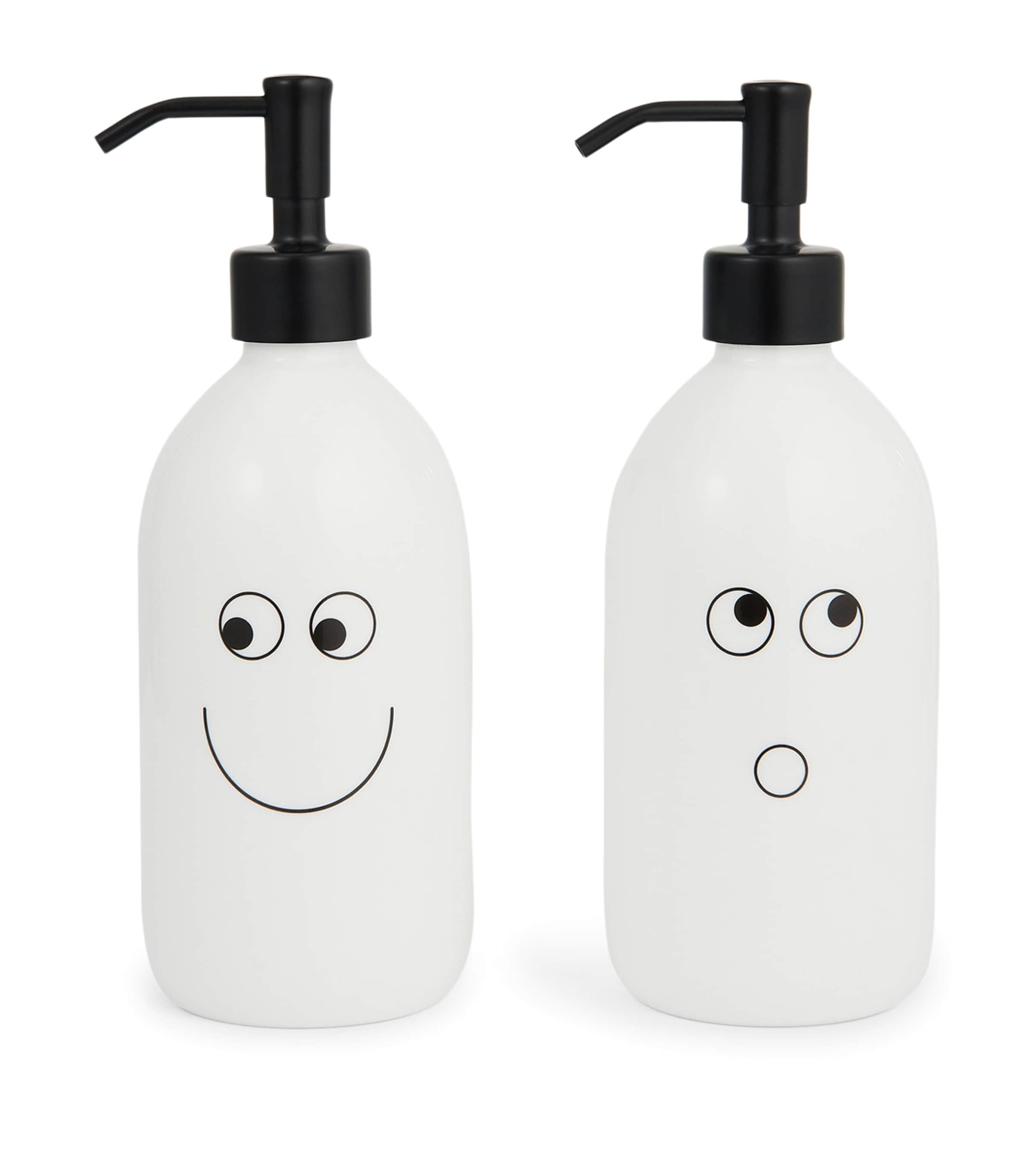 Bone China Hand and Body Wash Dispenser Set WHITE Image 2