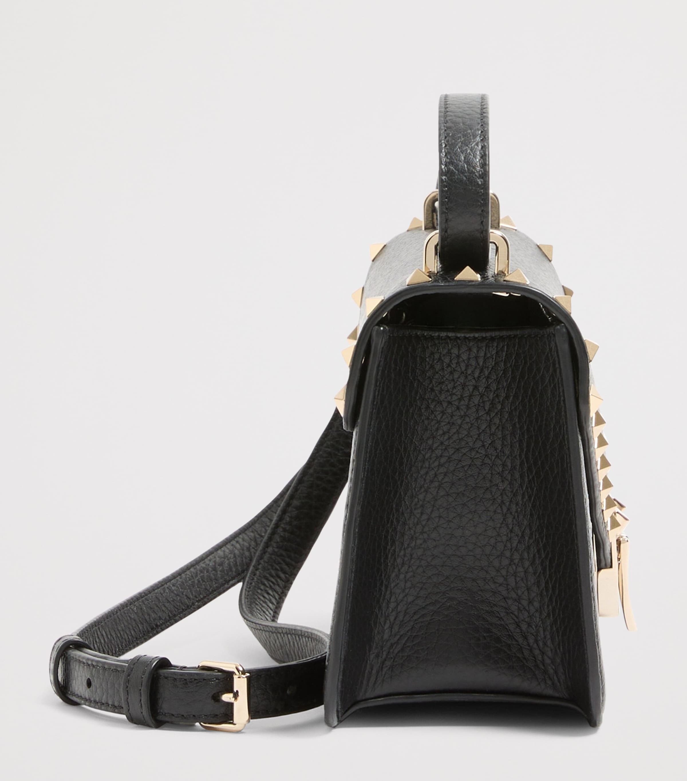 Valentino Garavani Grained Leather Rockstud Shoulder Bag Image 3