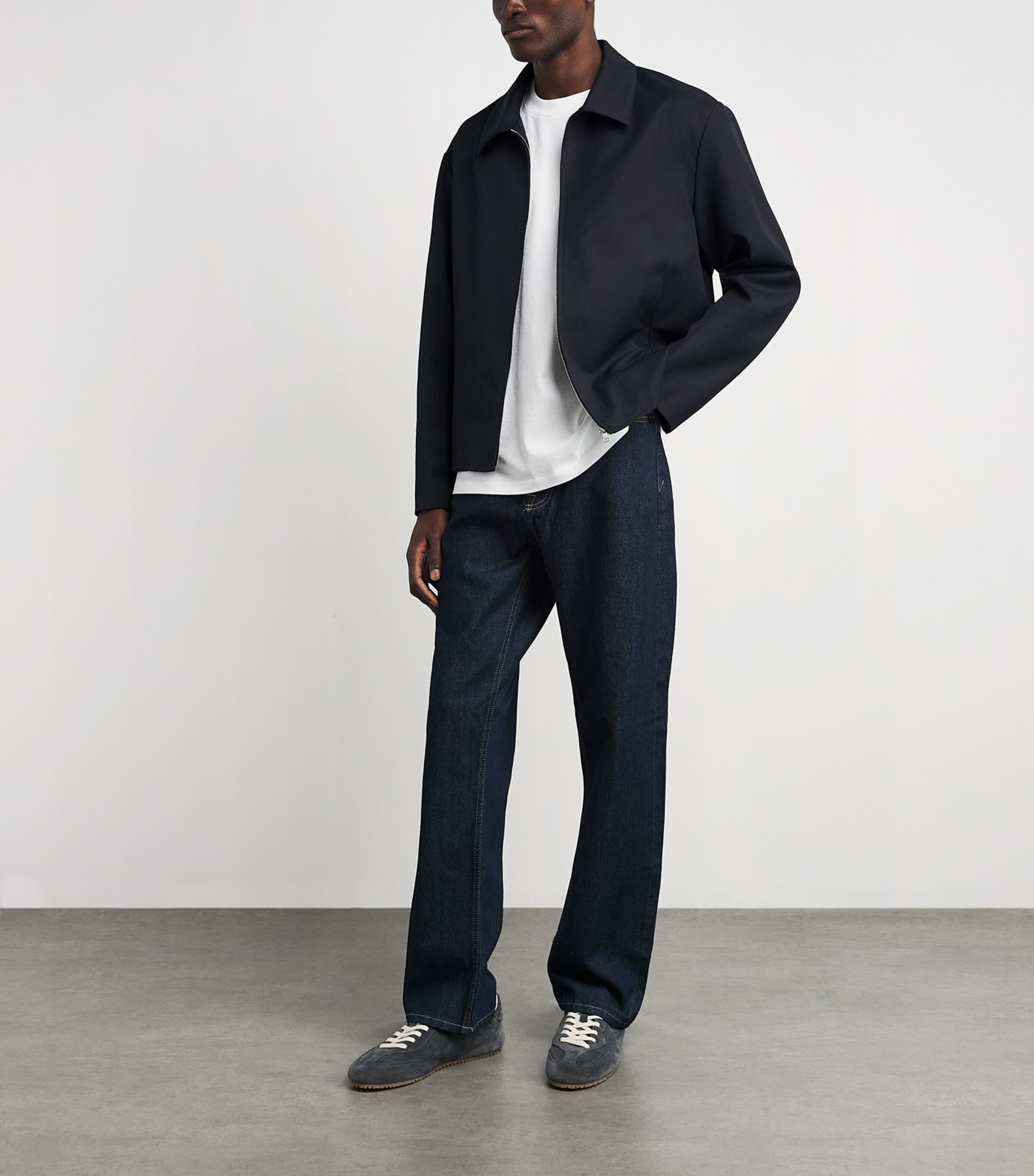 Sandro Paris Mens Lightweight Zipped Jacket Navy Blue Image 2
