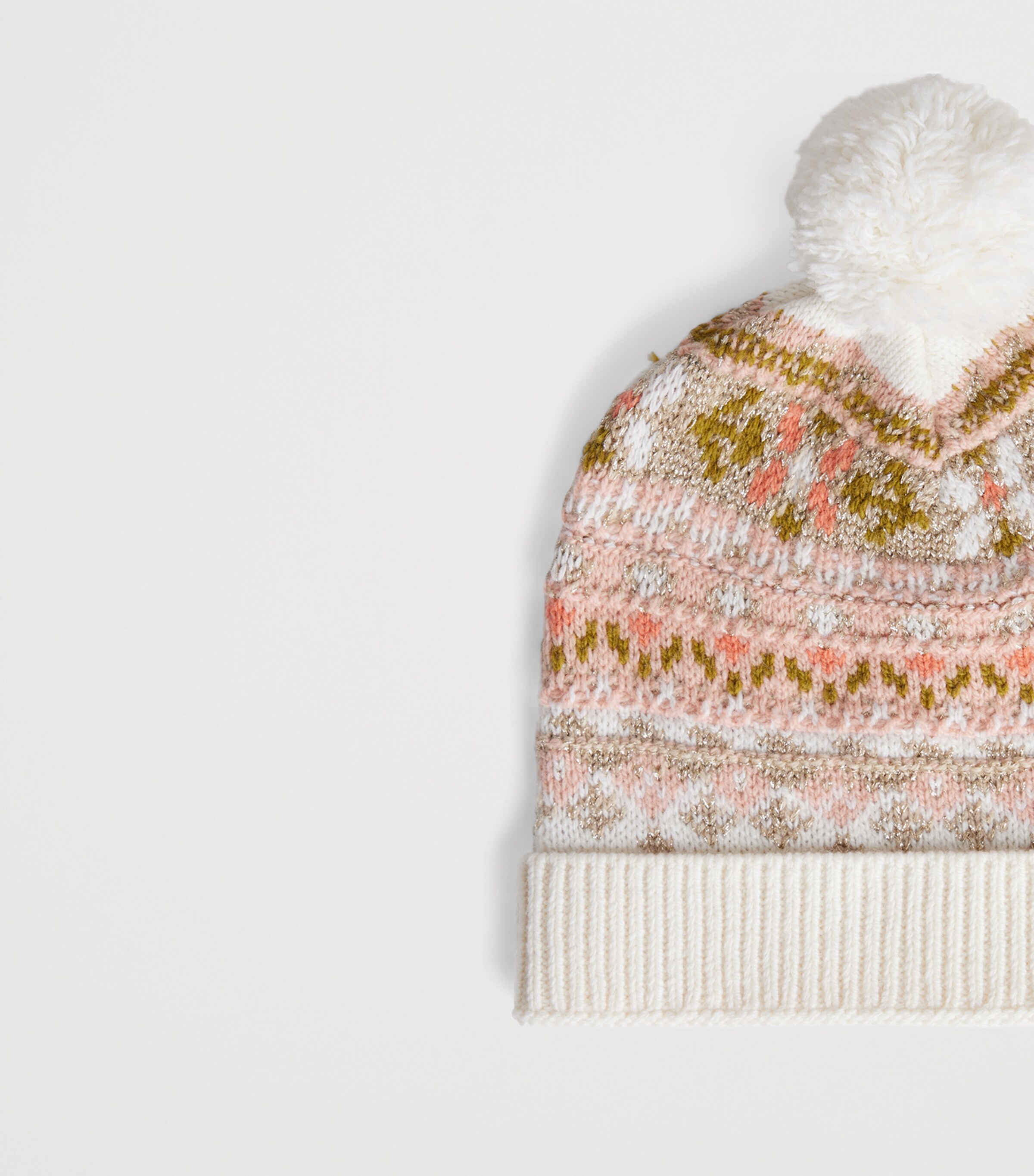 Bonpoint Wool-Blend Jacquard Beanie Blanc Naturel Image 2