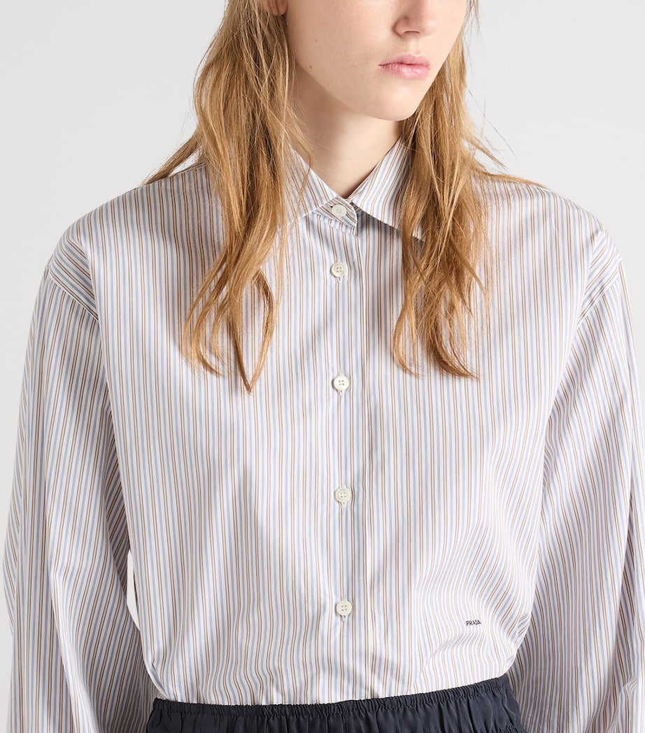 Prada Womens Cotton Poplin Oversized Shirt Image 3