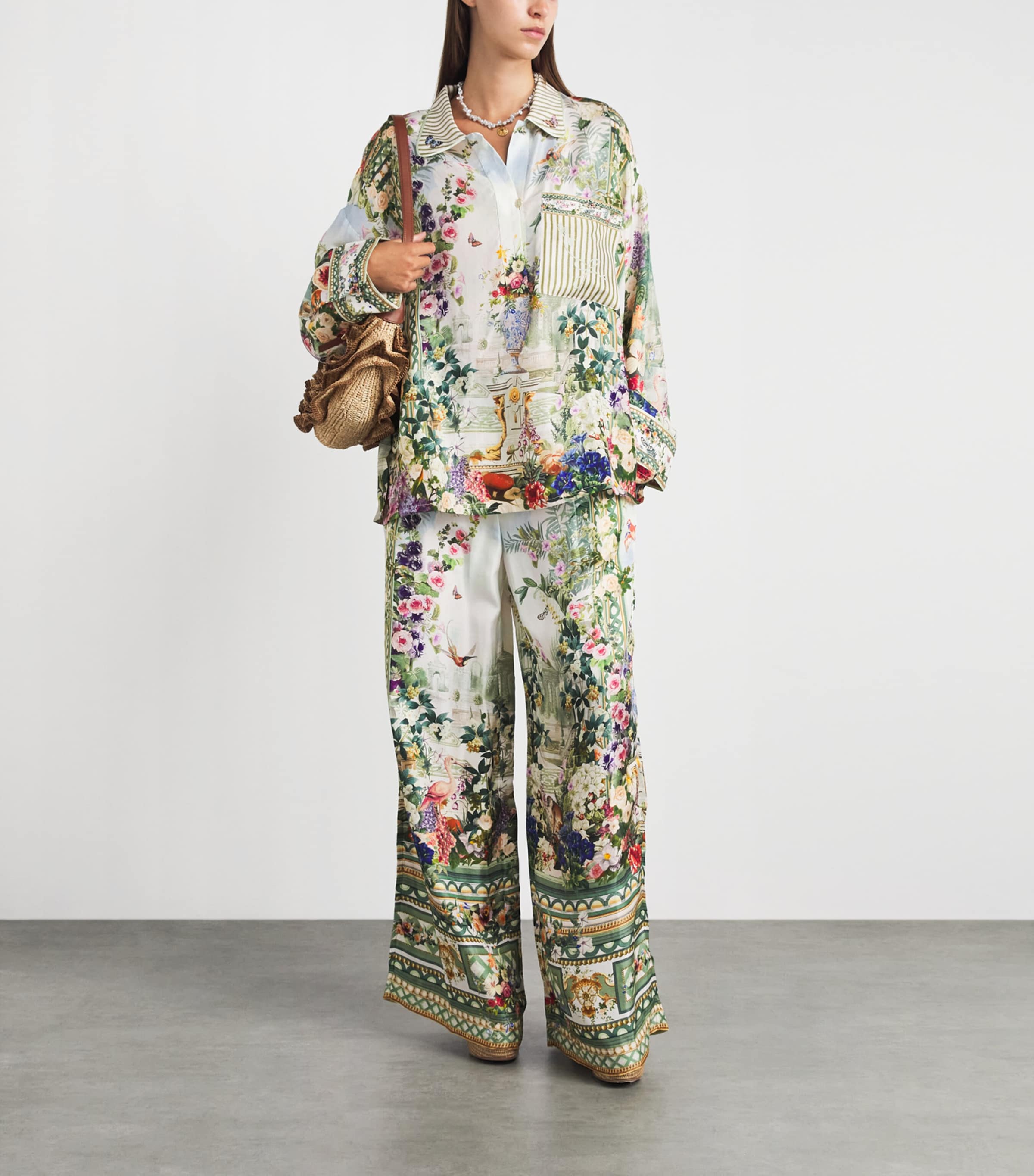 Camilla Womens Silk Art for the Empress Wide Trousers Art For The Empress Image 2