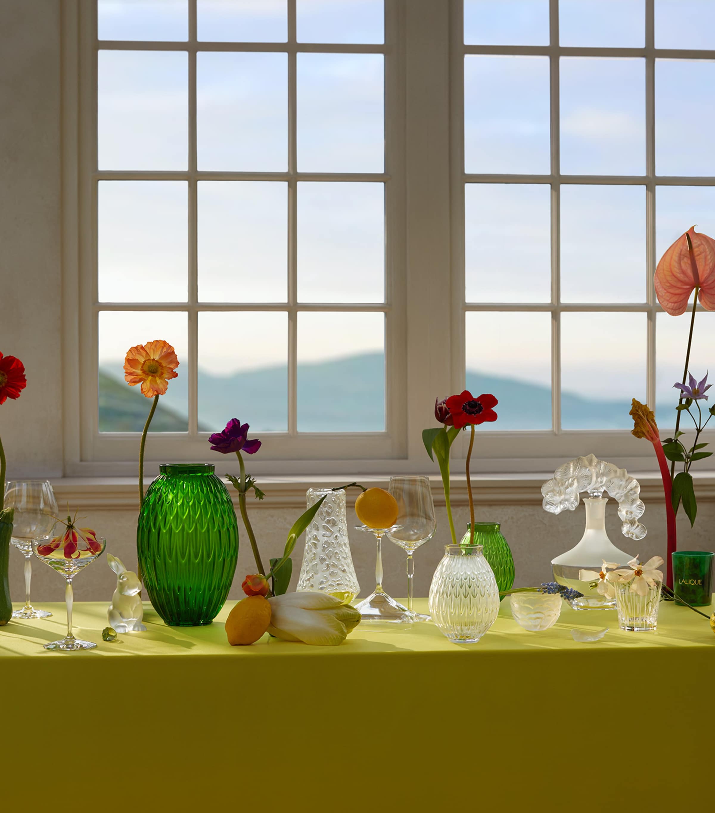 Crystal Plumes Vase (26.5cm) VERT PRAIRIE Image 3