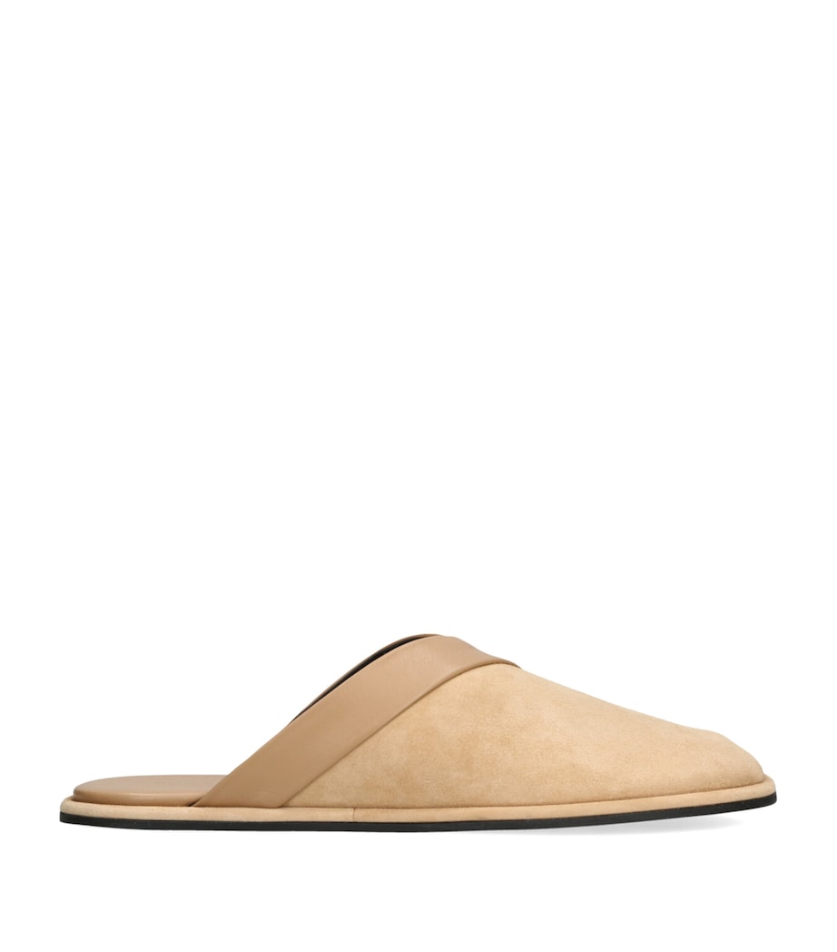 Leather Atik Slides BEIGE Image 1