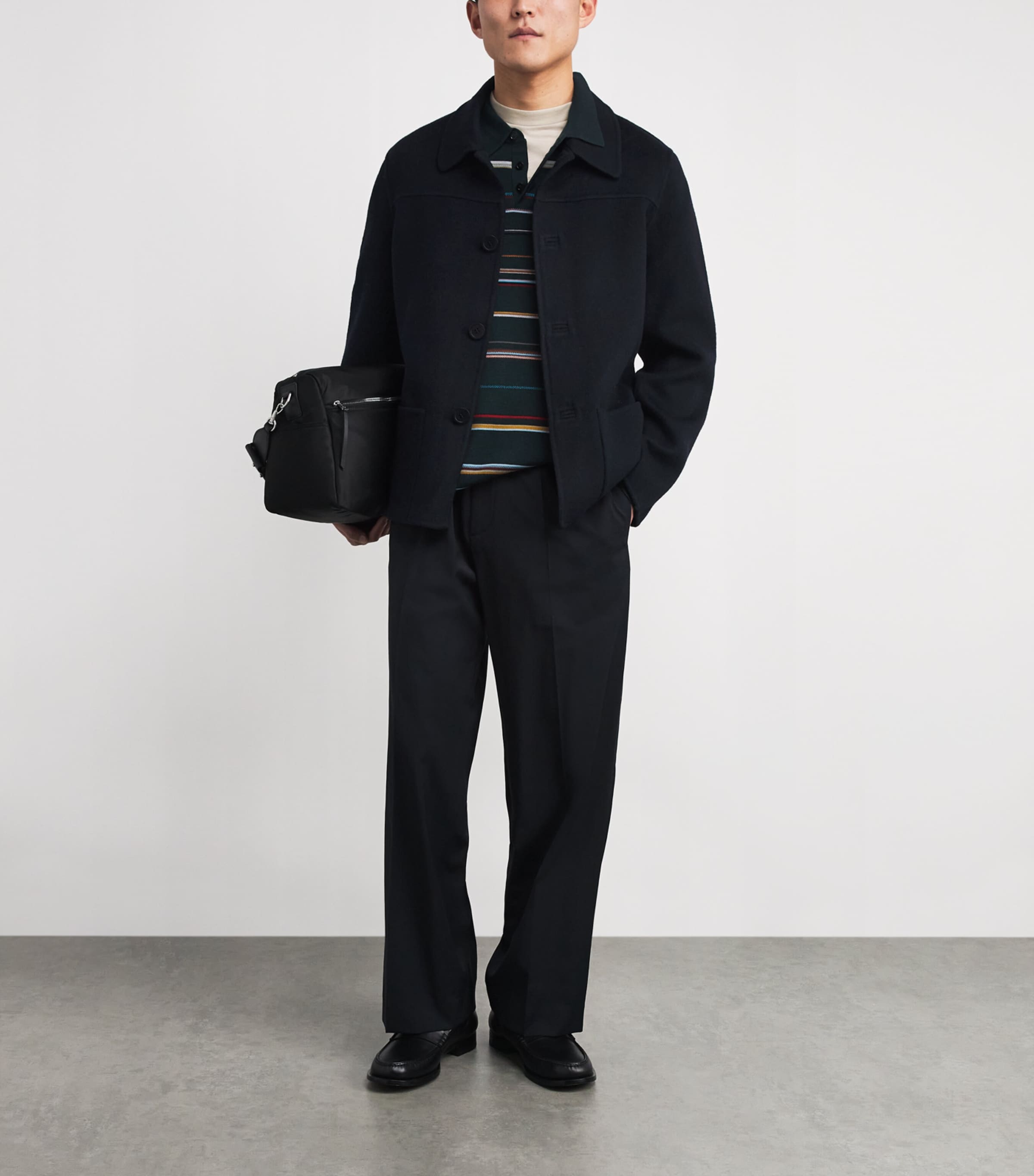 Double-Face Wool Worker Jacket NAVY BLUE Image 2